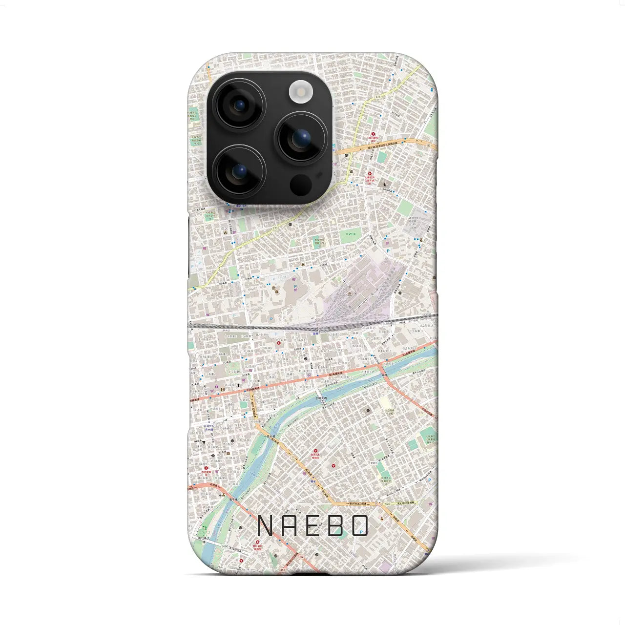 【苗穂(北海道)】地図柄iPhoneケース(バックカバータイプ)
