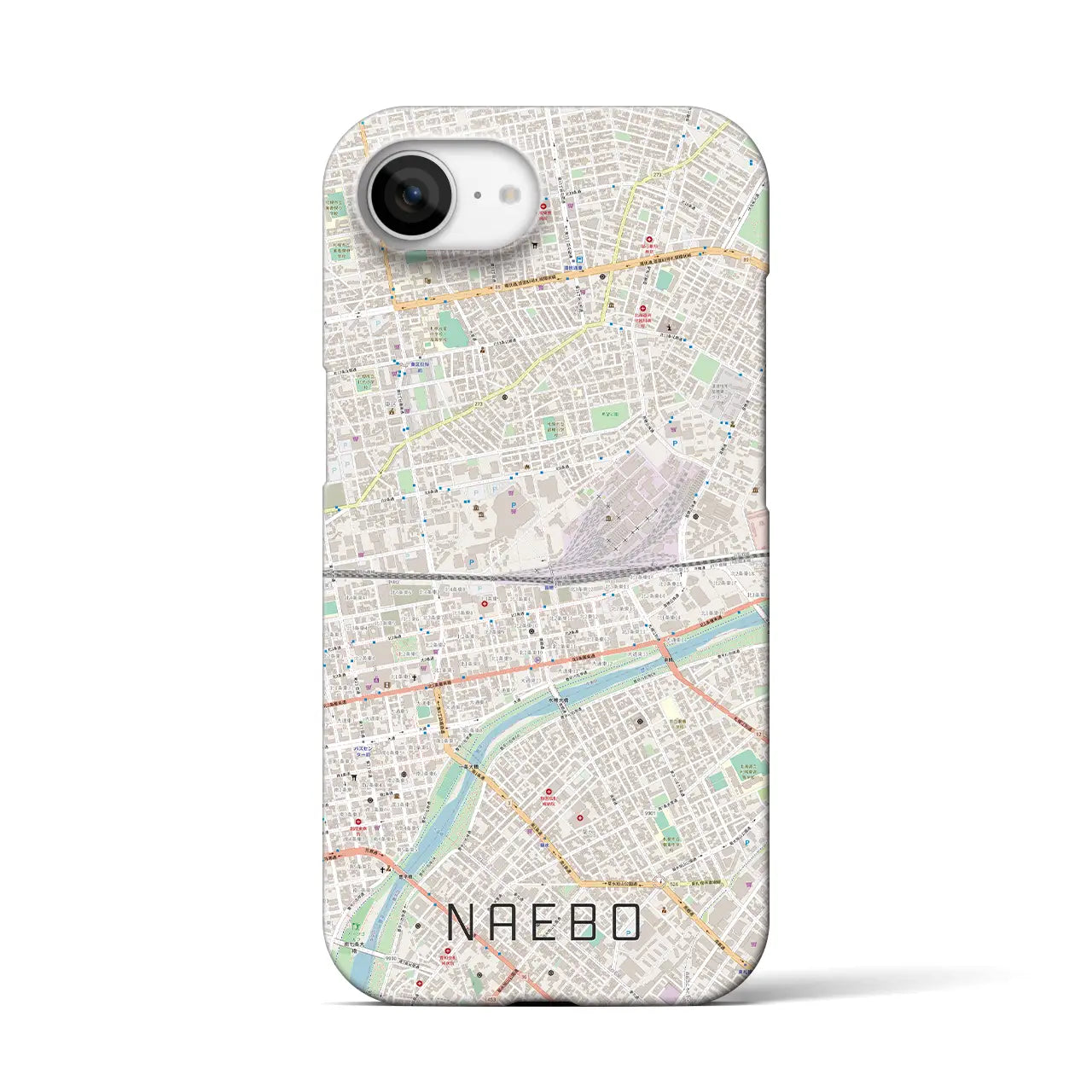 【苗穂(北海道)】地図柄iPhoneケース(バックカバータイプ)