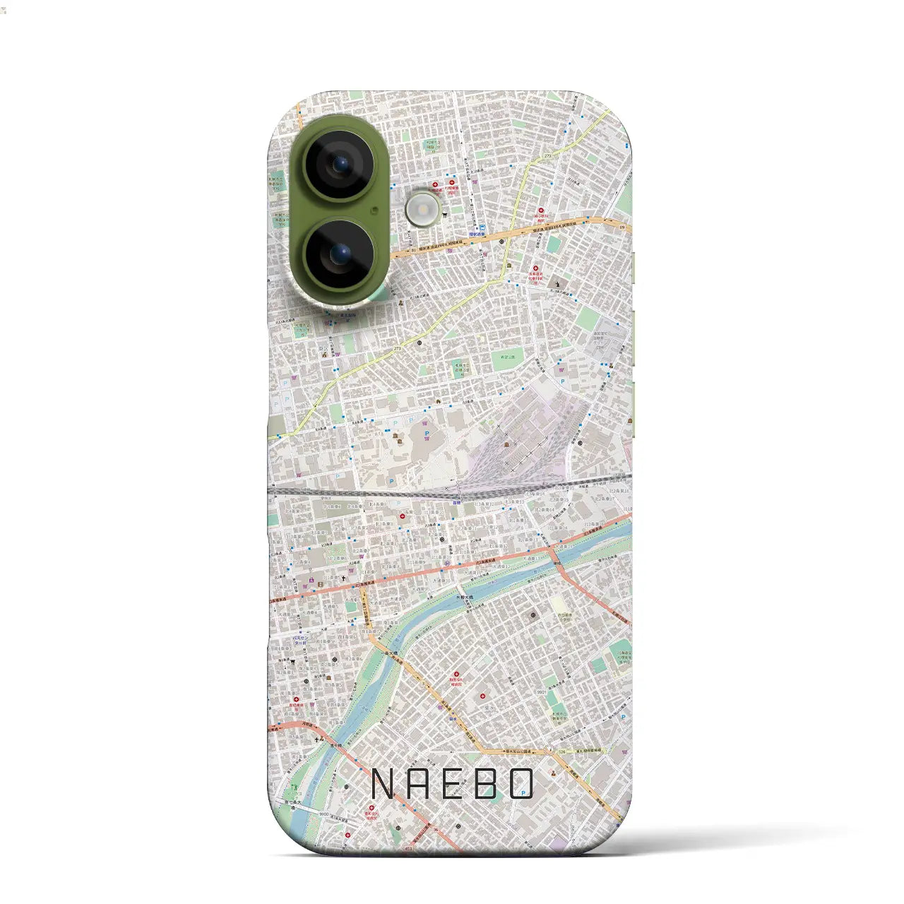 【苗穂(北海道)】地図柄iPhoneケース(バックカバータイプ)