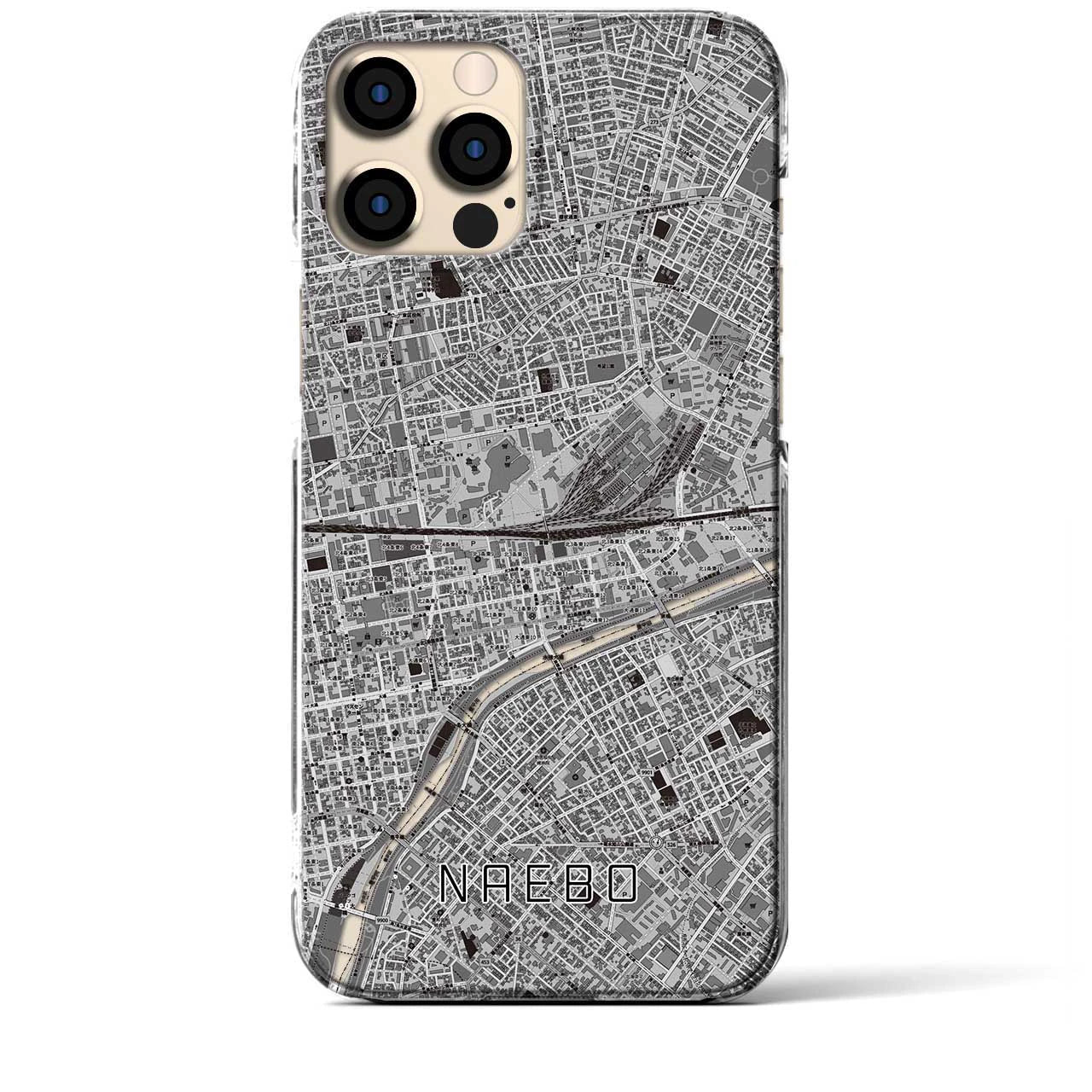 【苗穂(北海道)】地図柄iPhoneケース(クリアタイプ)