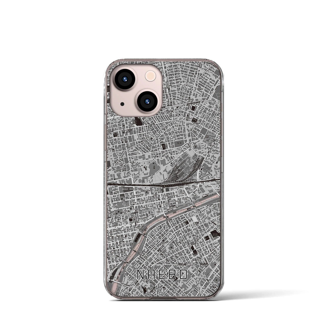 【苗穂(北海道)】地図柄iPhoneケース(クリアタイプ)