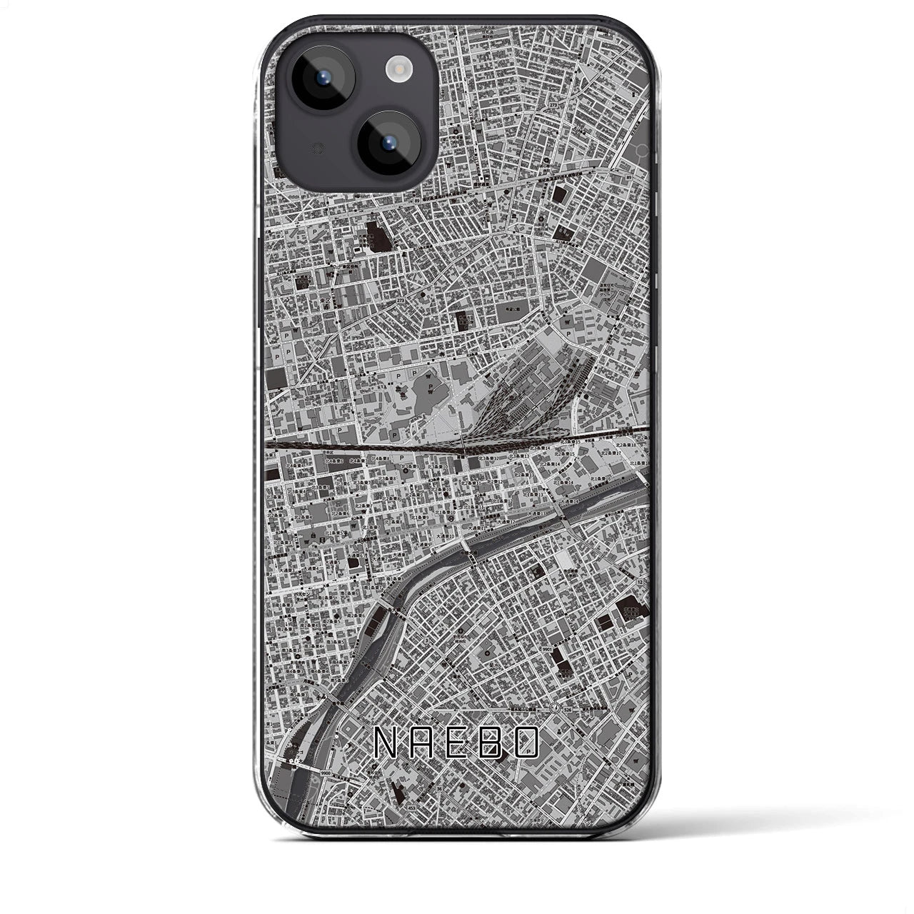 【苗穂(北海道)】地図柄iPhoneケース(クリアタイプ)