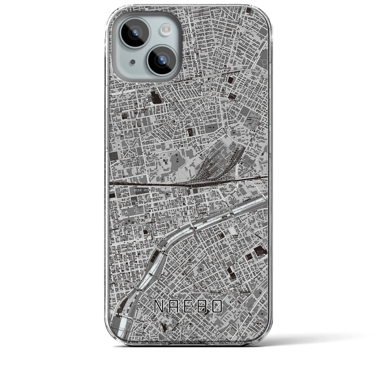 【苗穂(北海道)】地図柄iPhoneケース(クリアタイプ)