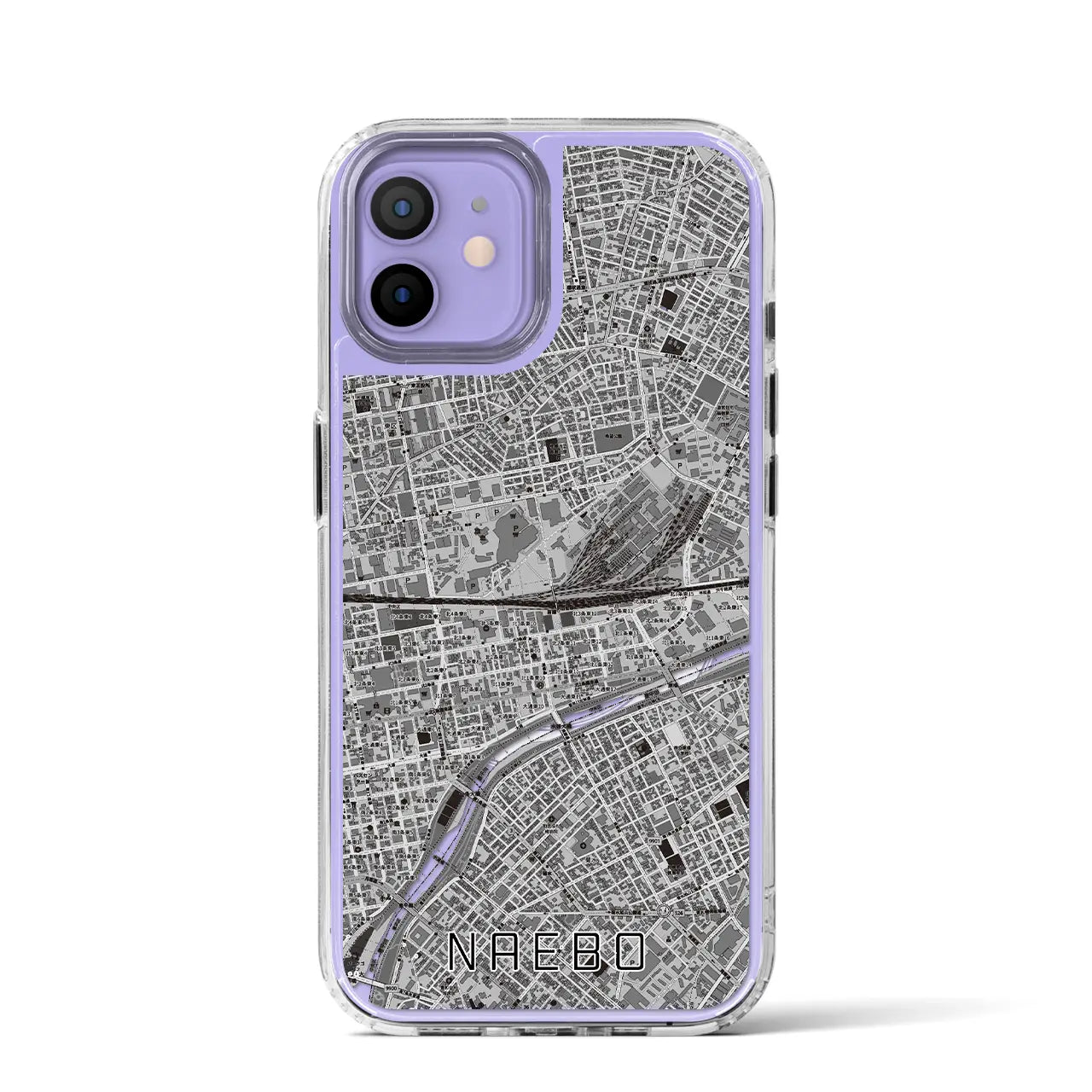 【苗穂(北海道)】地図柄iPhoneケース(MagSafeタイプ)