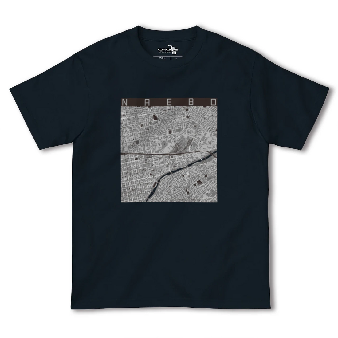 【苗穂(北海道)】地図柄ヘビーウェイトTシャツ