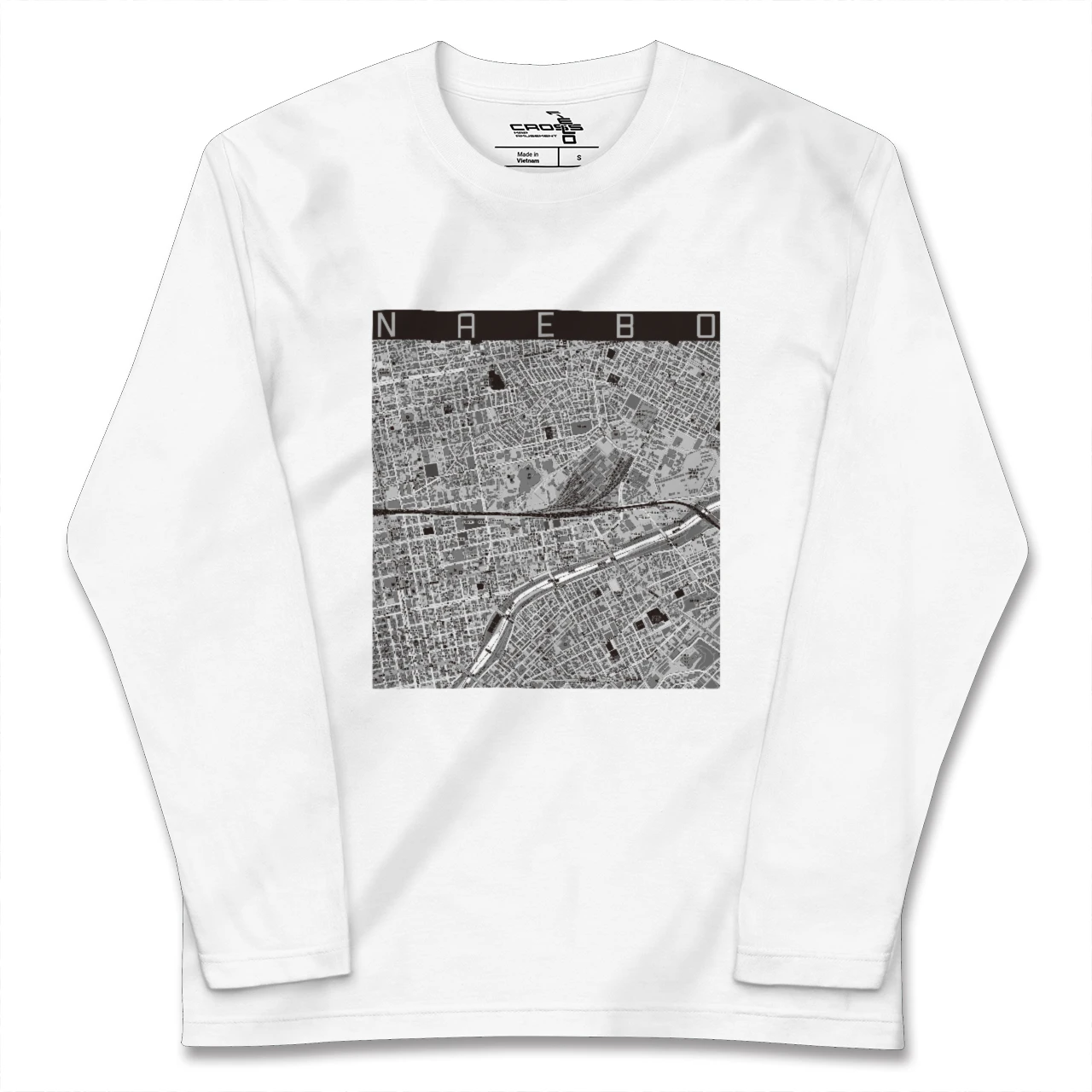 【苗穂(北海道)】地図柄ロングスリーブTシャツ