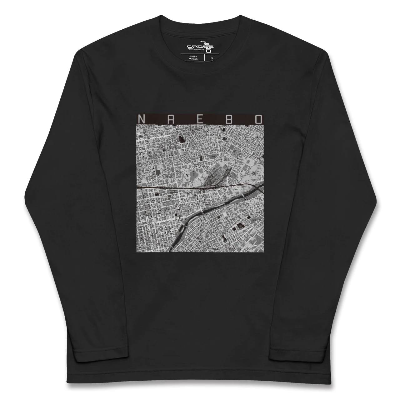 【苗穂(北海道)】地図柄ロングスリーブTシャツ