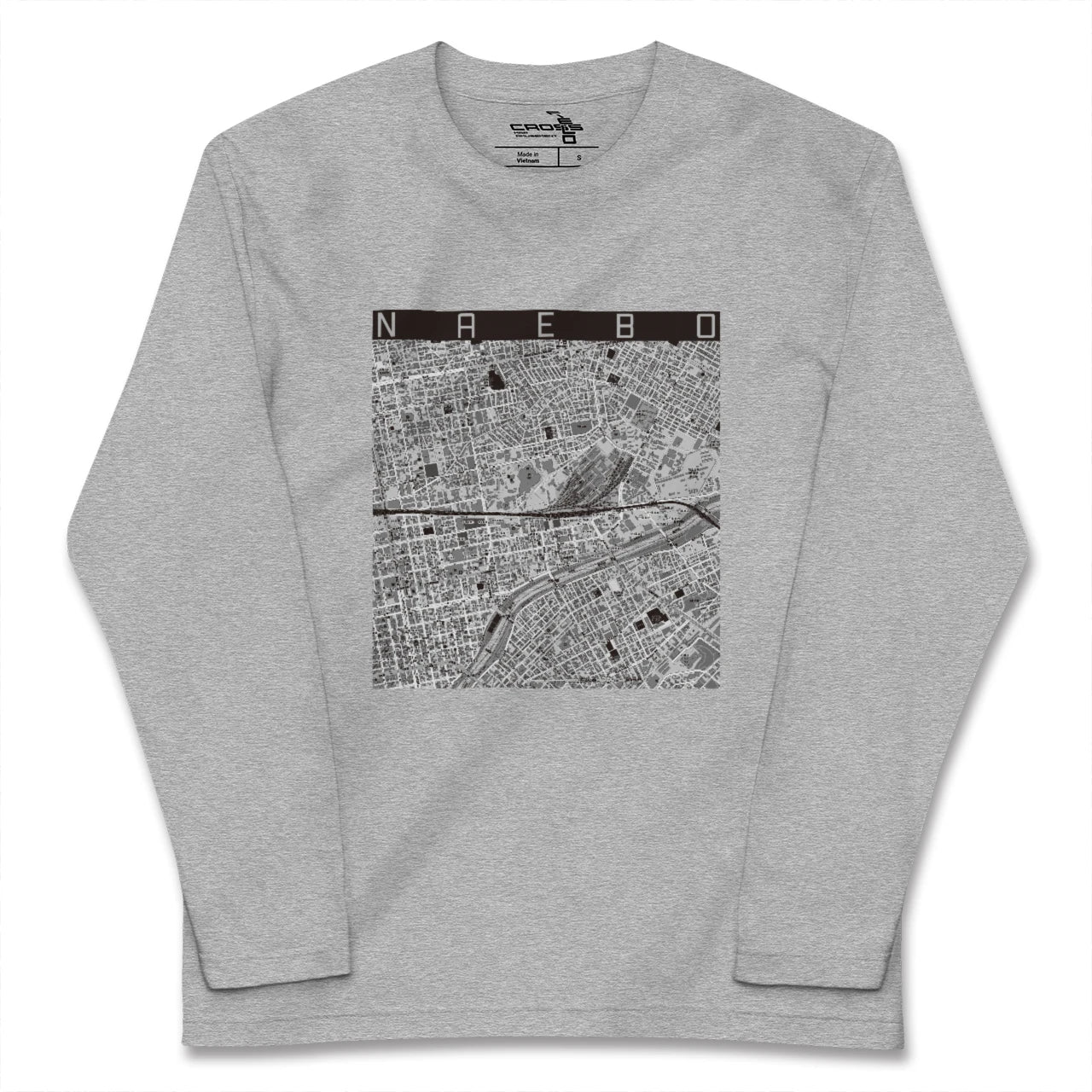 【苗穂(北海道)】地図柄ロングスリーブTシャツ