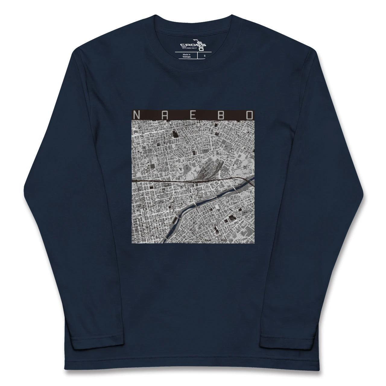 【苗穂(北海道)】地図柄ロングスリーブTシャツ