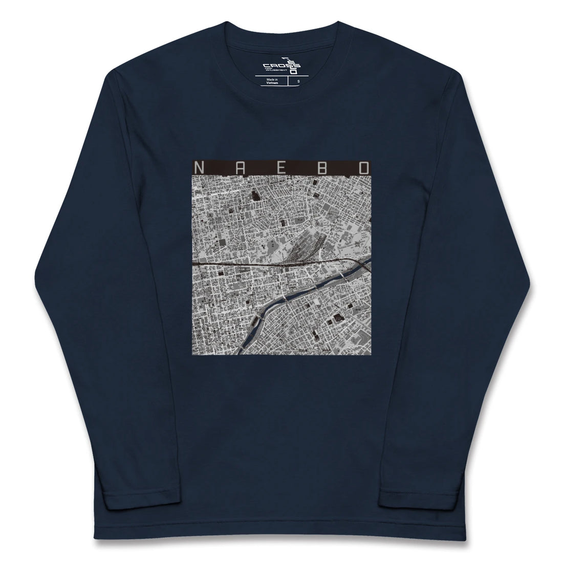 【苗穂(北海道)】地図柄ロングスリーブTシャツ