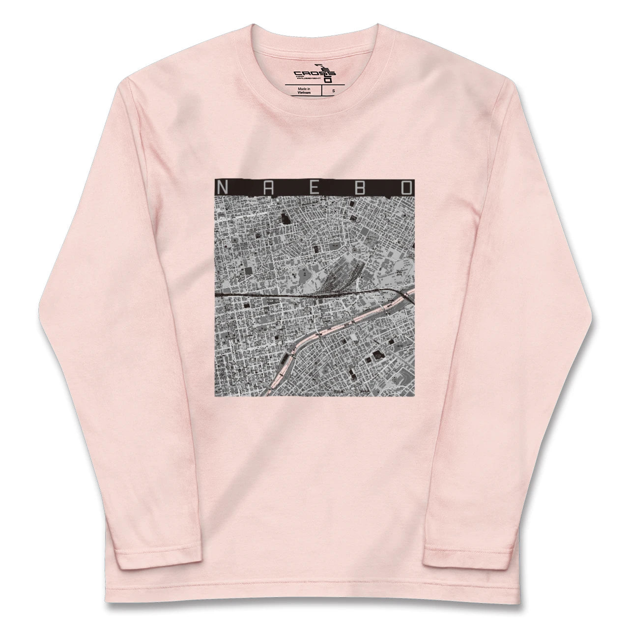 【苗穂(北海道)】地図柄ロングスリーブTシャツ