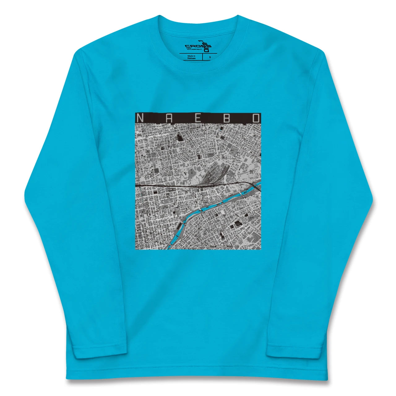 【苗穂(北海道)】地図柄ロングスリーブTシャツ