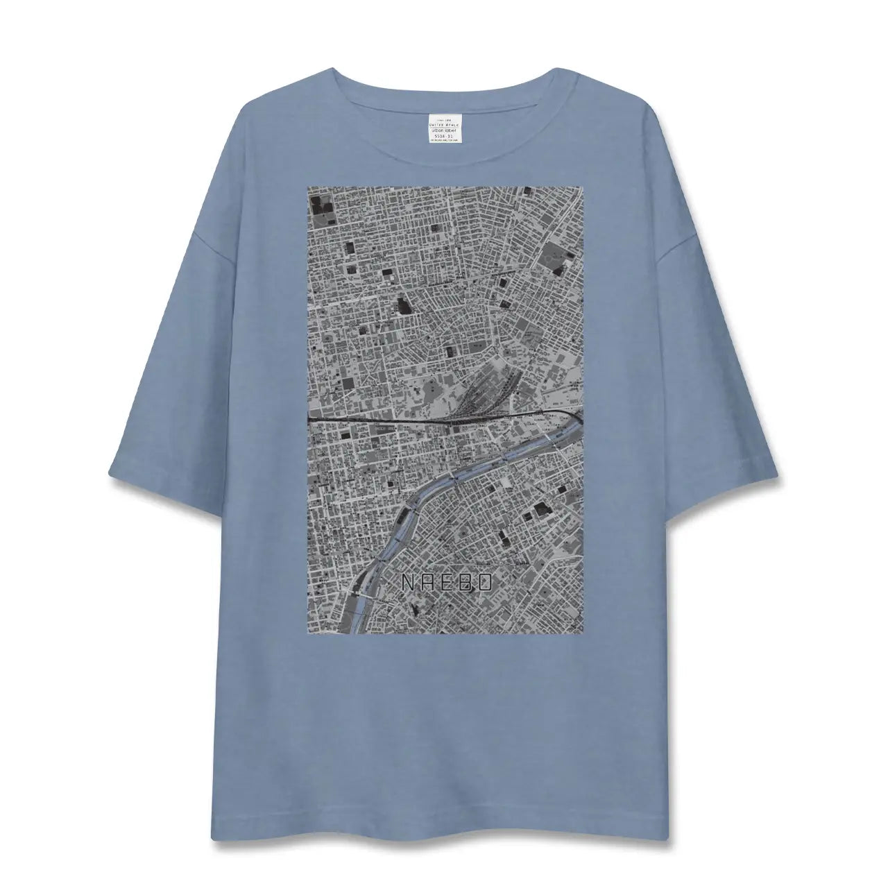 【苗穂(北海道)】地図柄ビッグシルエットTシャツ