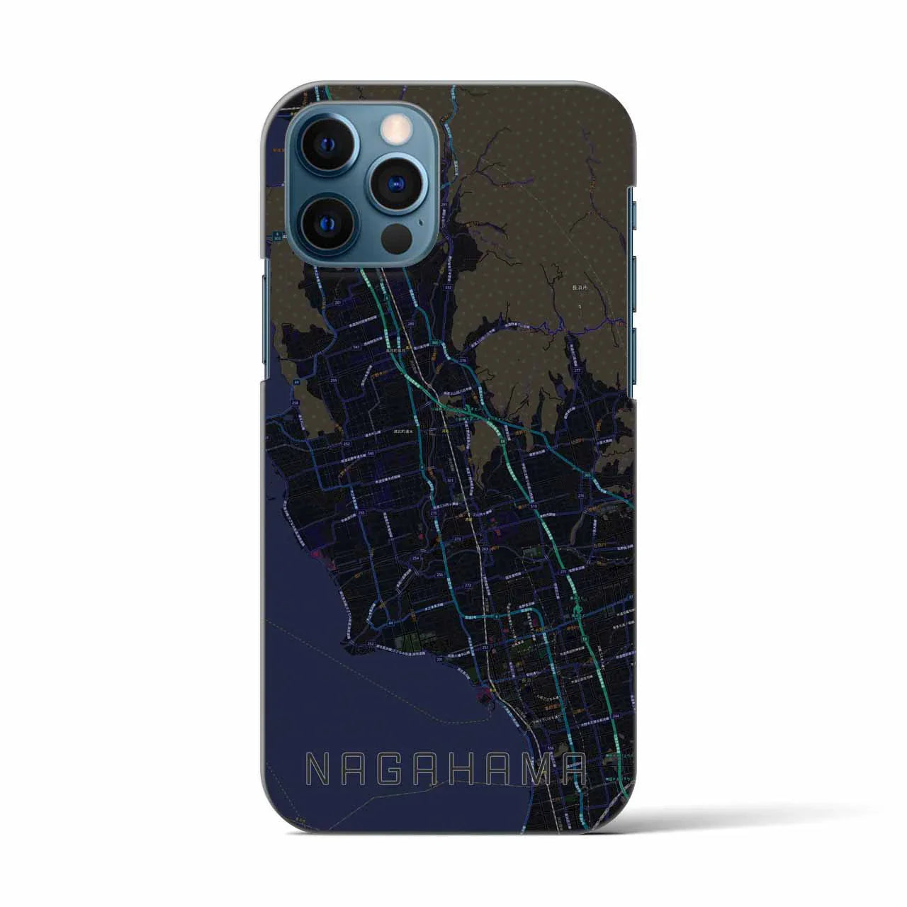 【長浜(滋賀県)】地図柄iPhoneケース(バックカバータイプ)