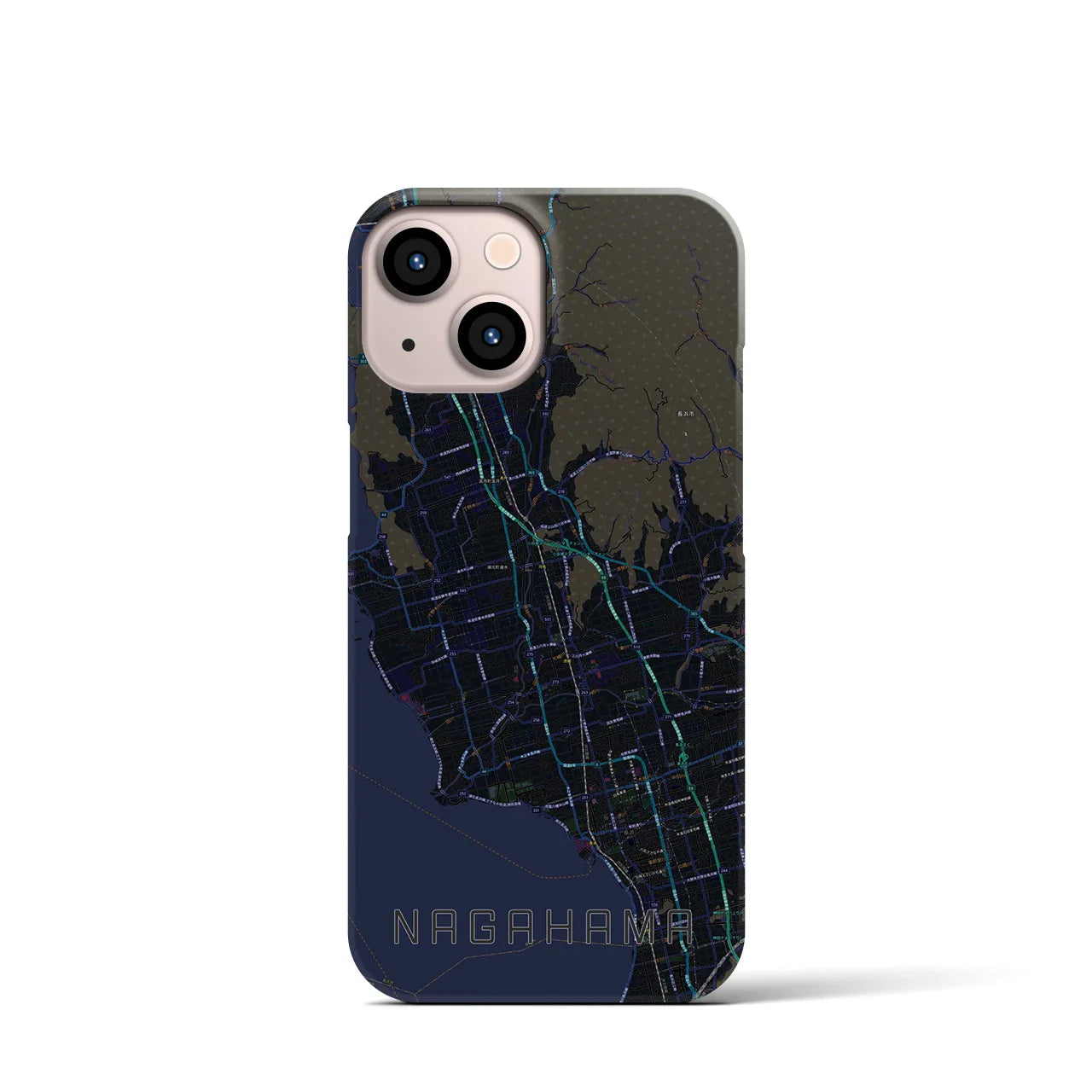 【長浜(滋賀県)】地図柄iPhoneケース(バックカバータイプ)