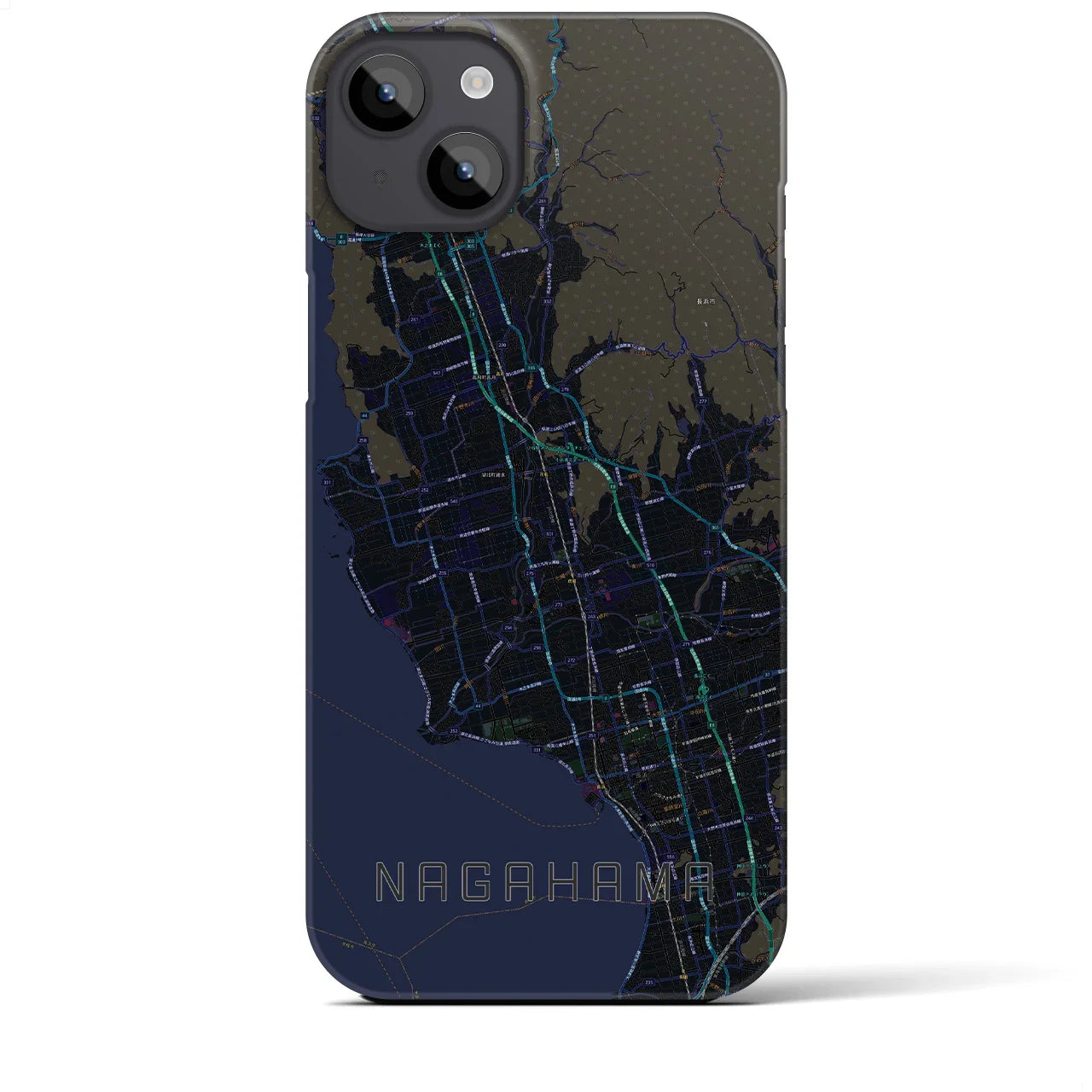 【長浜(滋賀県)】地図柄iPhoneケース(バックカバータイプ)