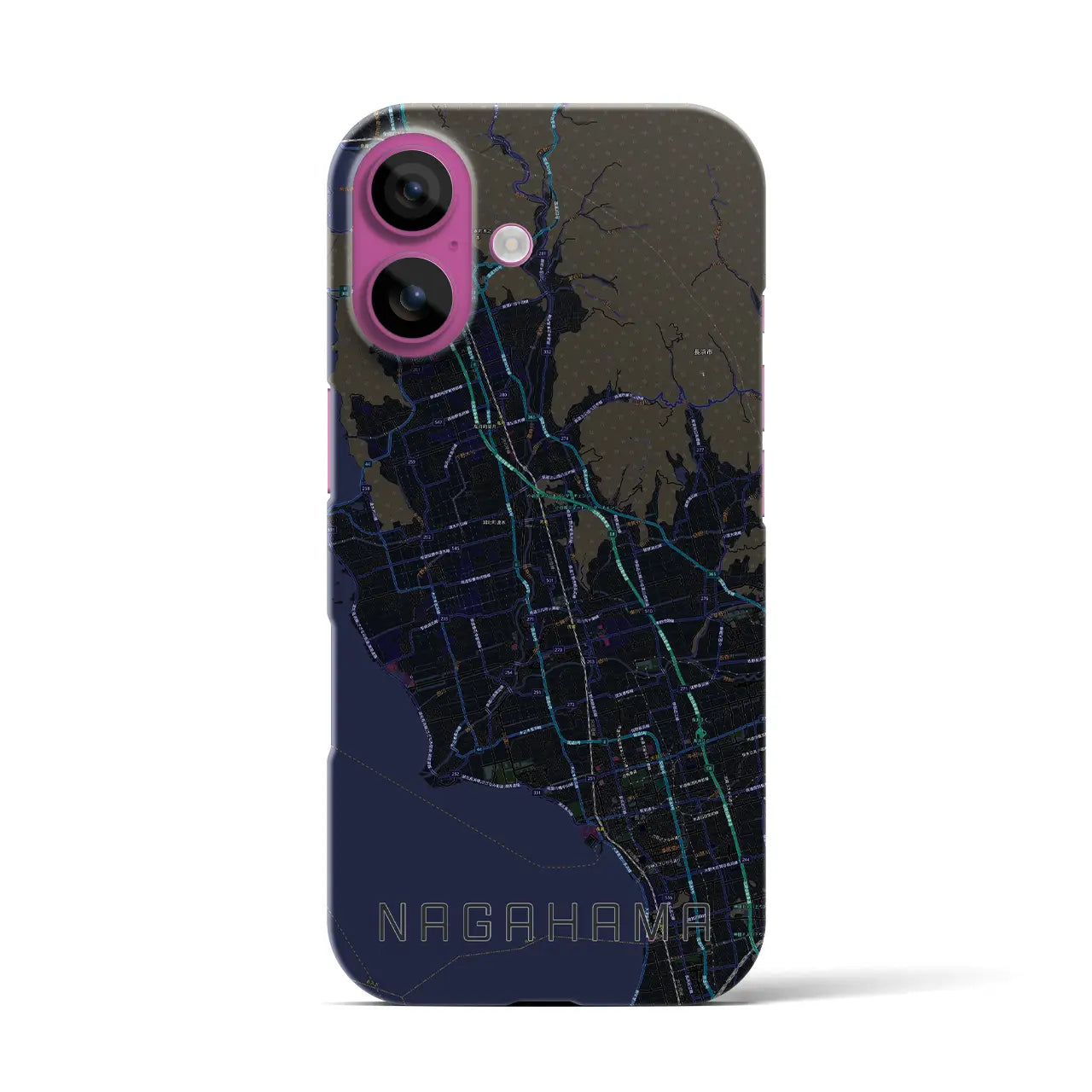 【長浜(滋賀県)】地図柄iPhoneケース(バックカバータイプ)