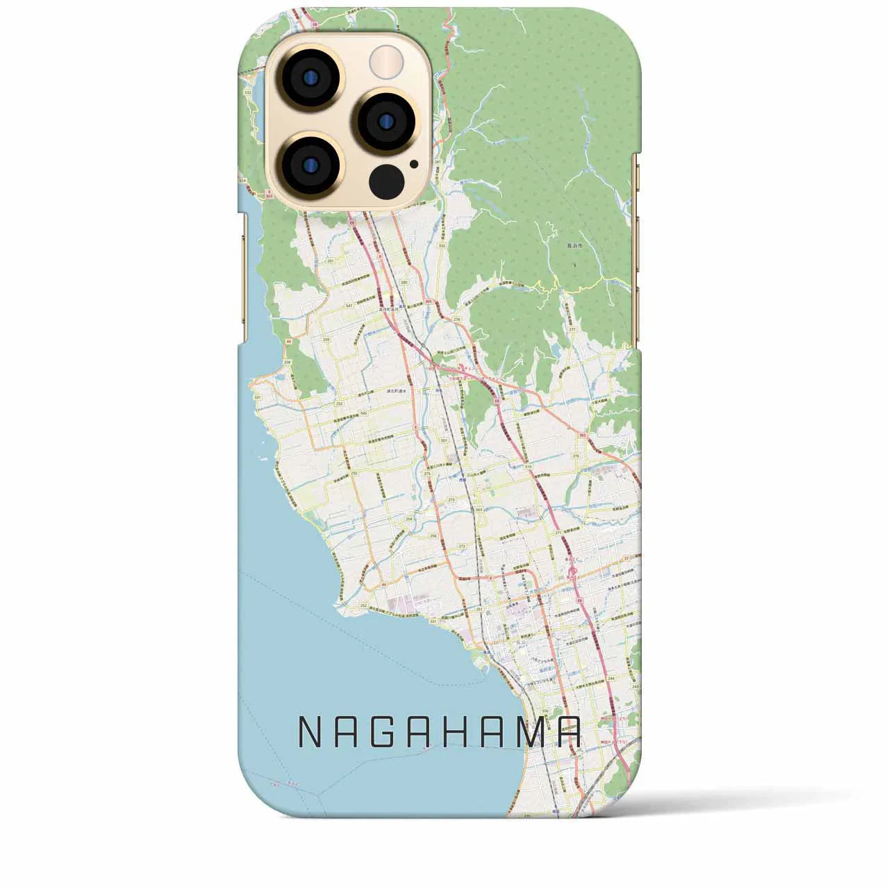 【長浜(滋賀県)】地図柄iPhoneケース(バックカバータイプ)