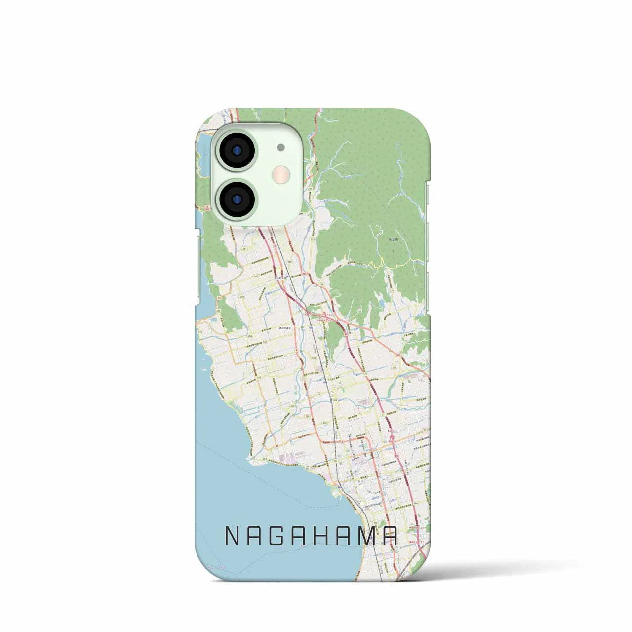 【長浜(滋賀県)】地図柄iPhoneケース(バックカバータイプ)