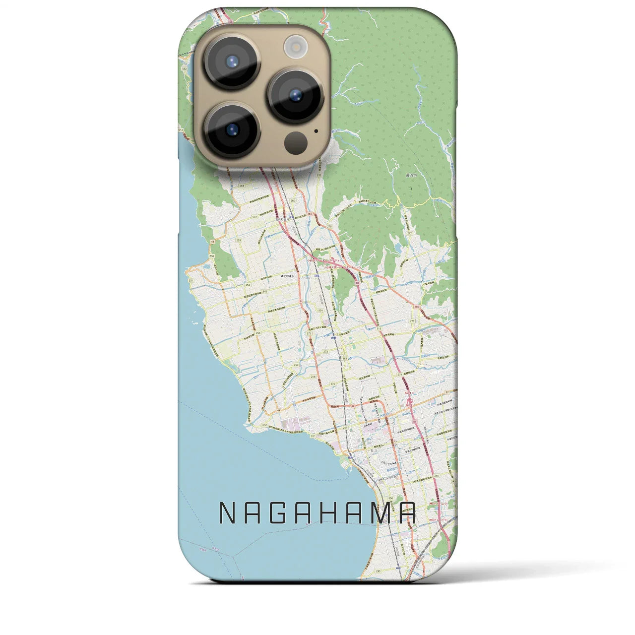 【長浜(滋賀県)】地図柄iPhoneケース(バックカバータイプ)