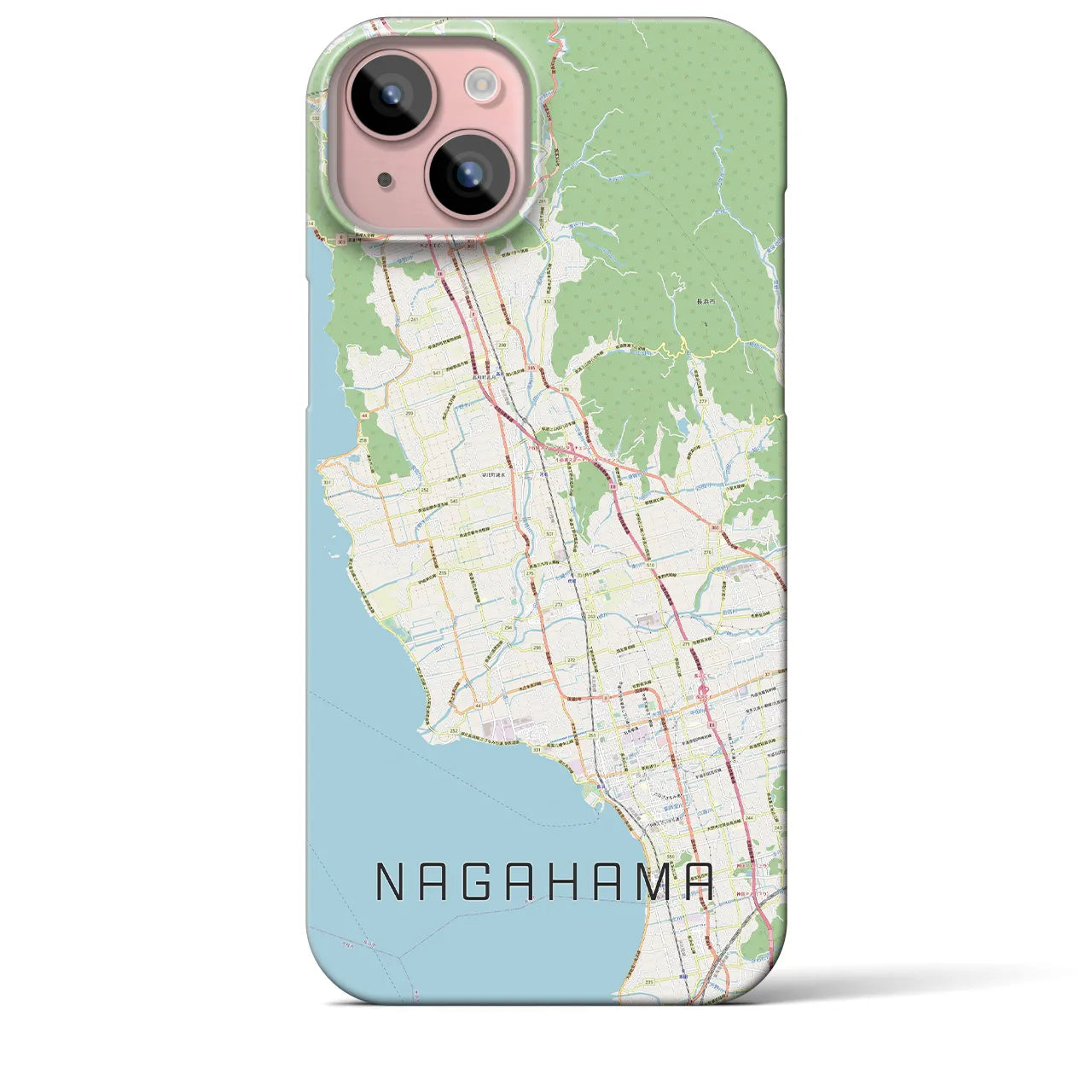 【長浜(滋賀県)】地図柄iPhoneケース(バックカバータイプ)