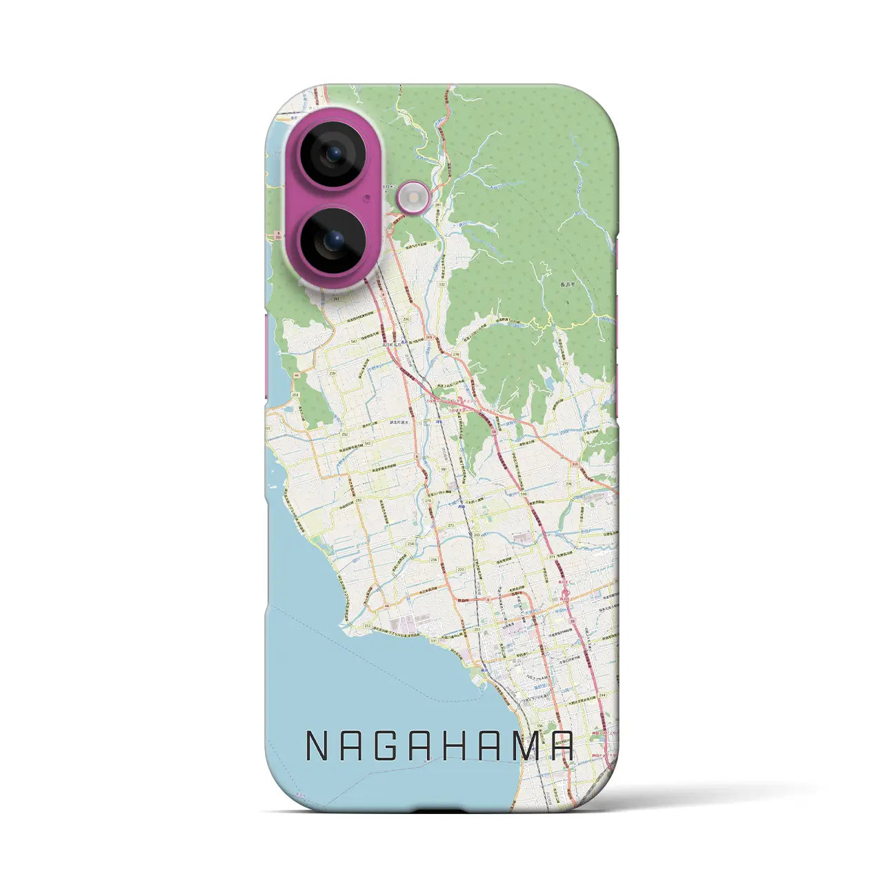 【長浜(滋賀県)】地図柄iPhoneケース(バックカバータイプ)