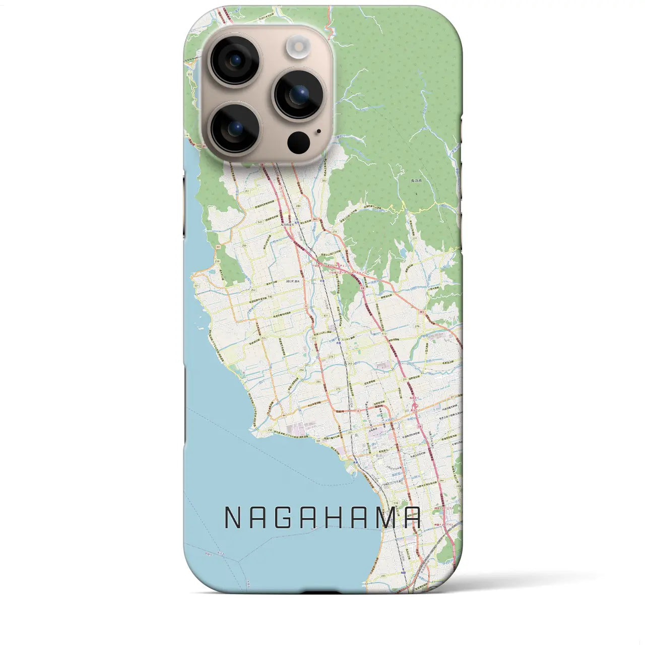 【長浜(滋賀県)】地図柄iPhoneケース(バックカバータイプ)
