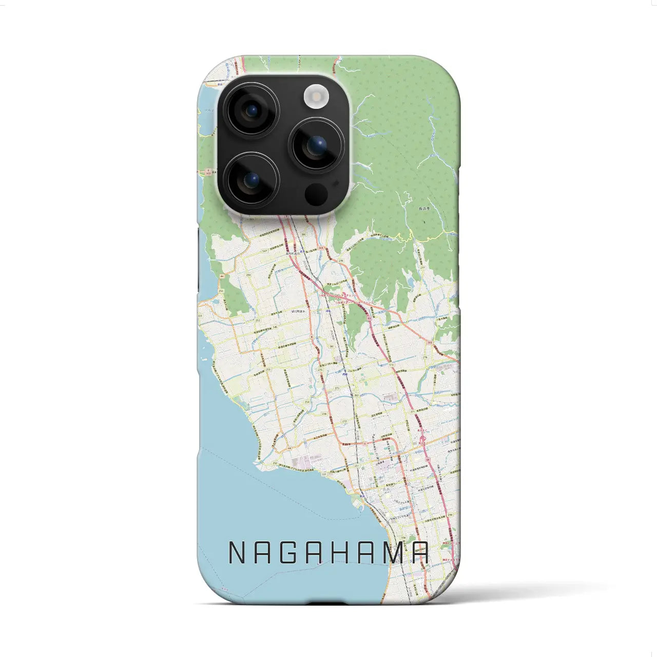 【長浜(滋賀県)】地図柄iPhoneケース(バックカバータイプ)