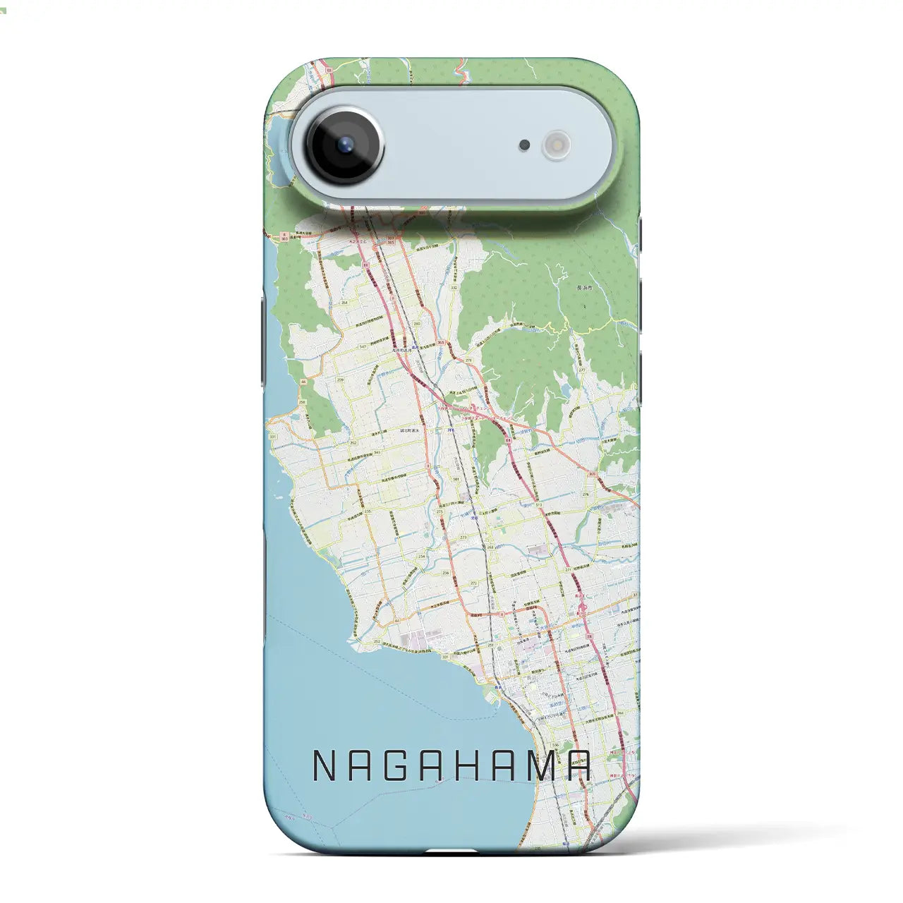 【長浜(滋賀県)】地図柄iPhoneケース(バックカバータイプ)