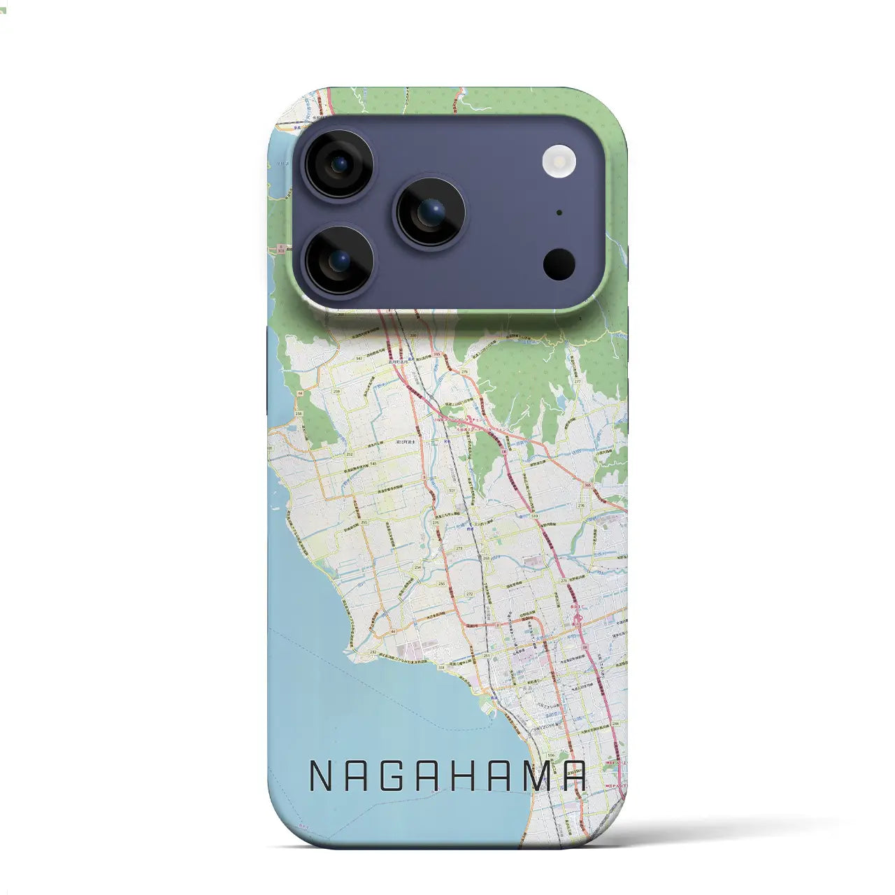 【長浜(滋賀県)】地図柄iPhoneケース(バックカバータイプ)