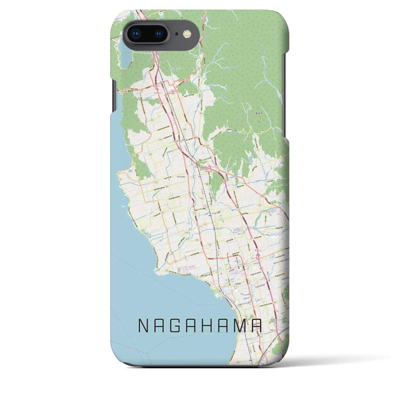 【長浜(滋賀県)】地図柄iPhoneケース(バックカバータイプ)