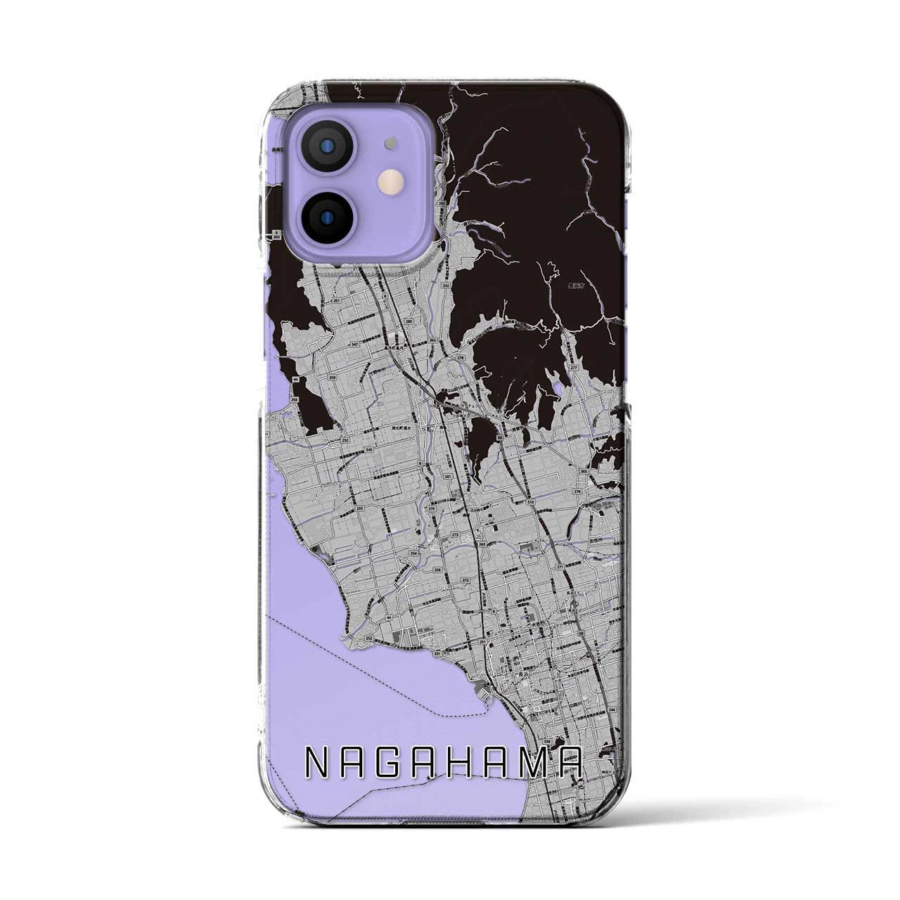 【長浜(滋賀県)】地図柄iPhoneケース(クリアタイプ)