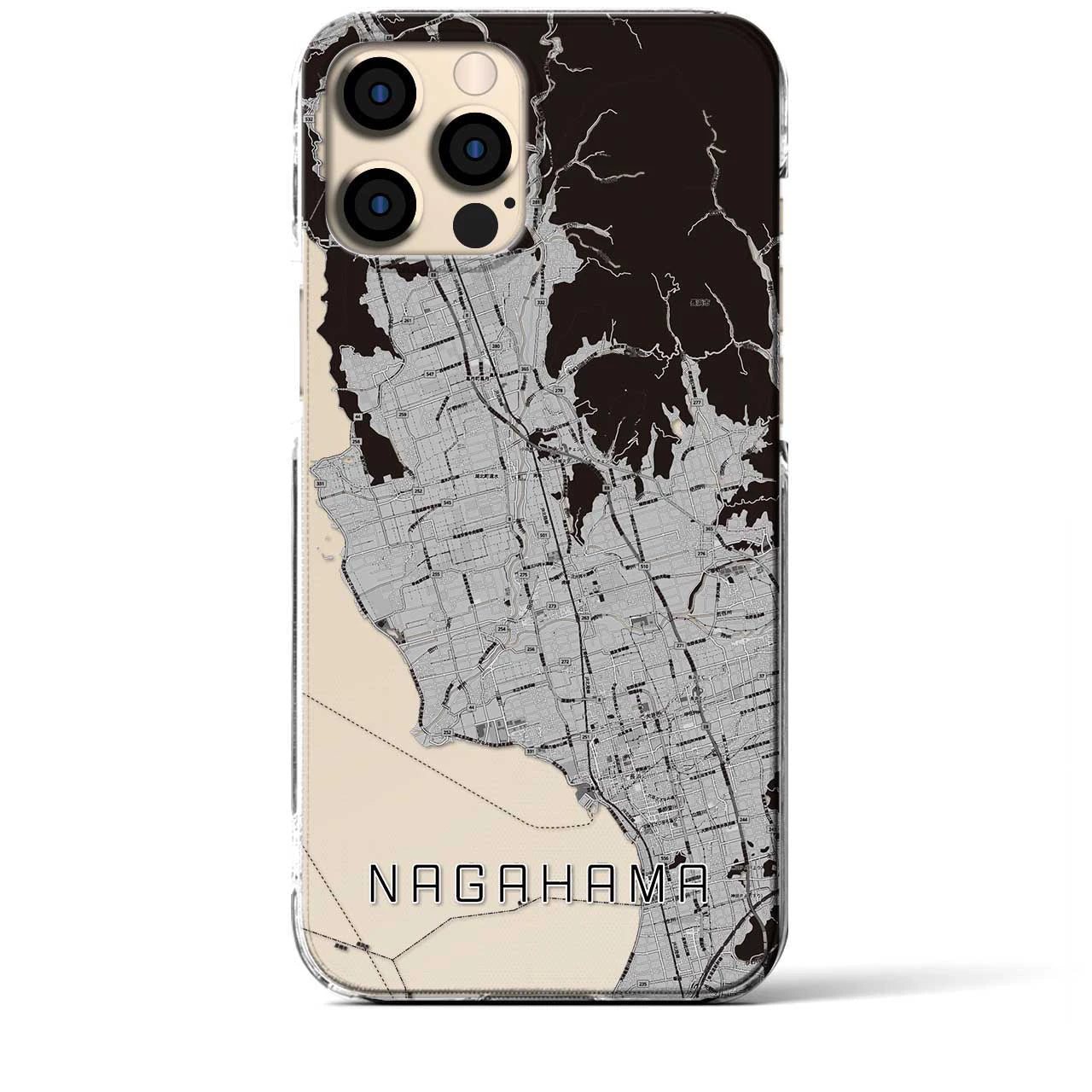 【長浜(滋賀県)】地図柄iPhoneケース(クリアタイプ)