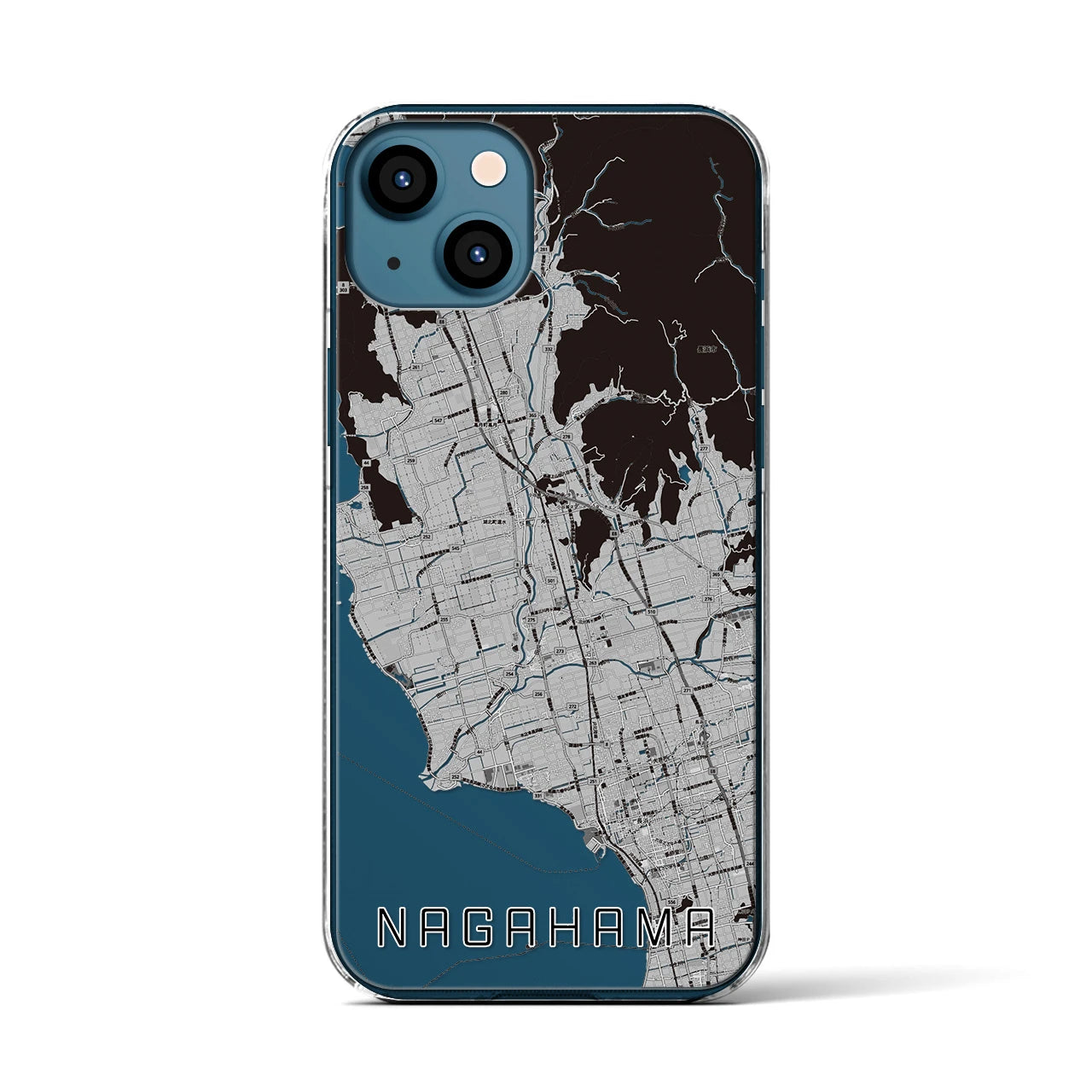 【長浜(滋賀県)】地図柄iPhoneケース(クリアタイプ)