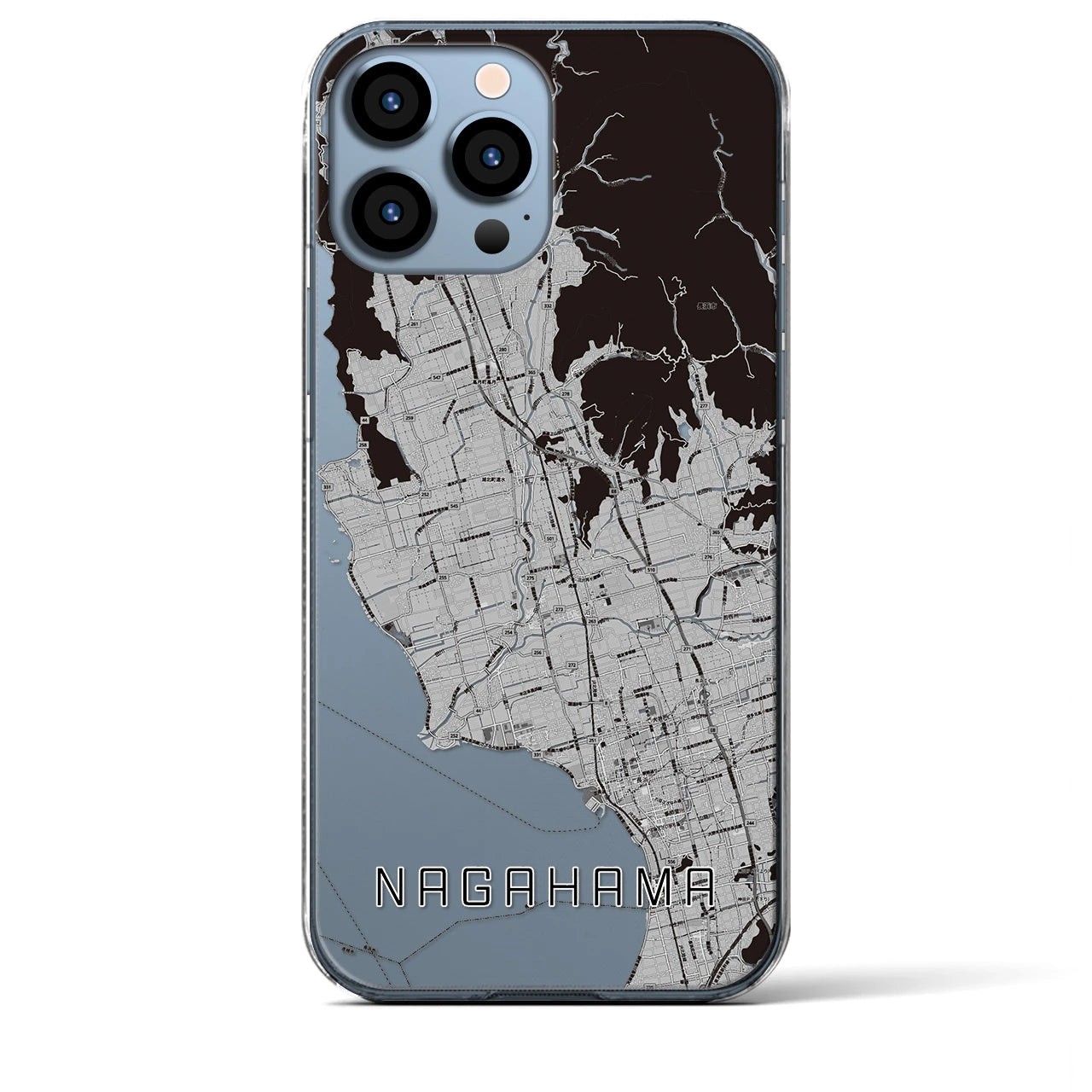 【長浜(滋賀県)】地図柄iPhoneケース(クリアタイプ)