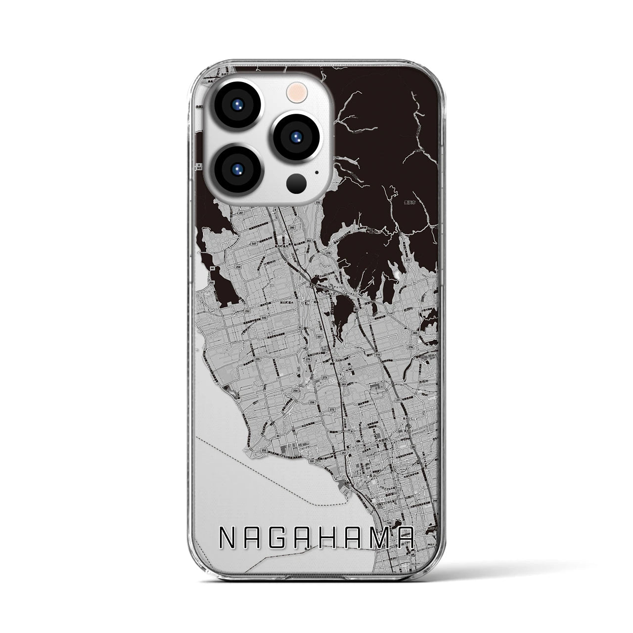 【長浜(滋賀県)】地図柄iPhoneケース(クリアタイプ)