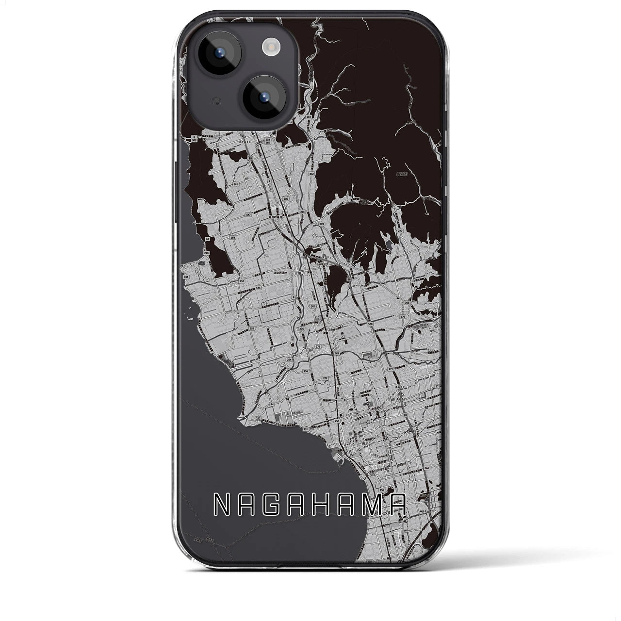 【長浜(滋賀県)】地図柄iPhoneケース(クリアタイプ)