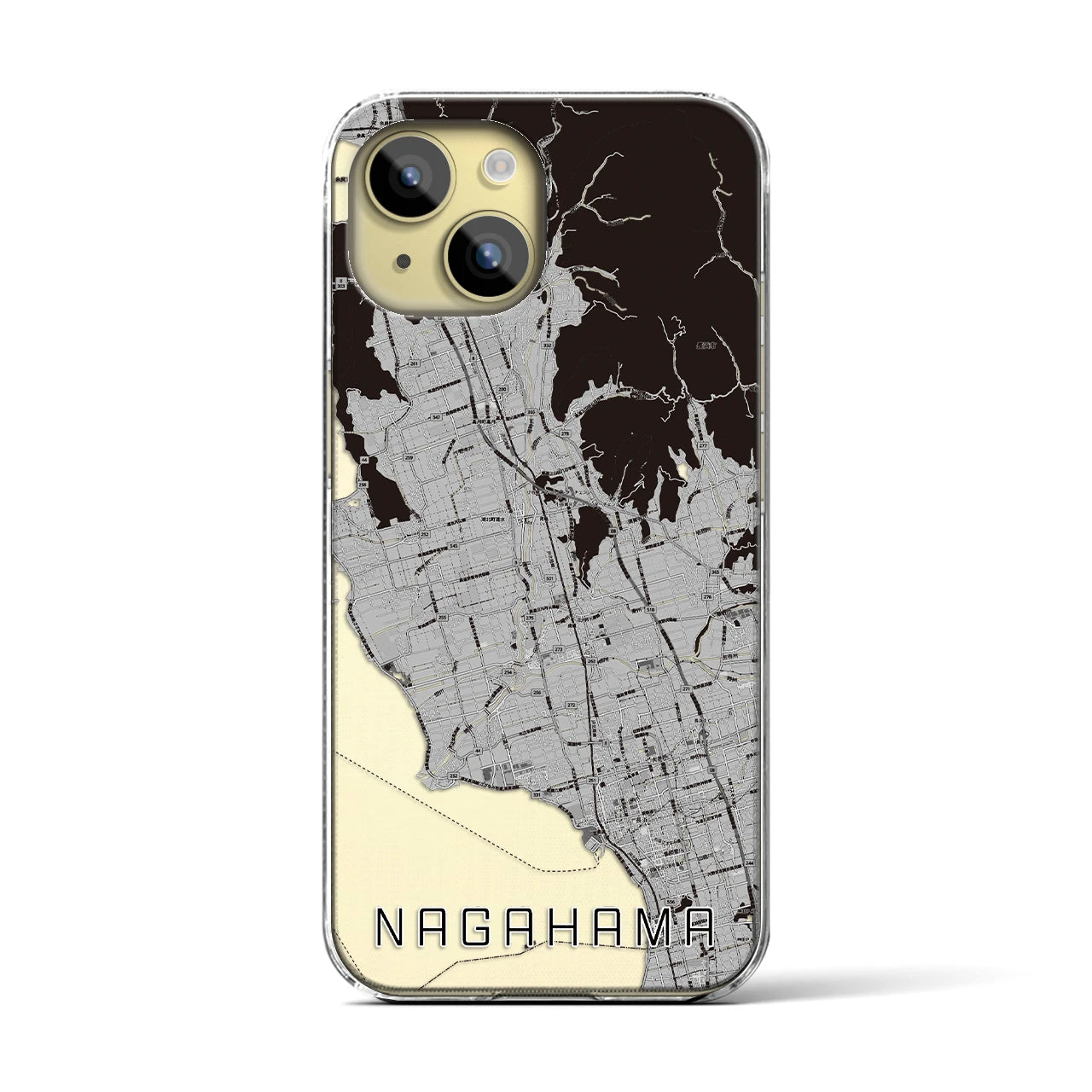 【長浜(滋賀県)】地図柄iPhoneケース(クリアタイプ)