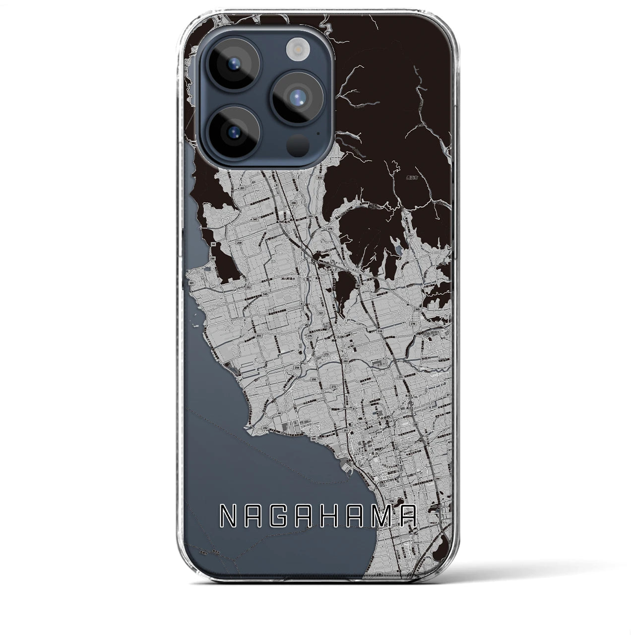 【長浜(滋賀県)】地図柄iPhoneケース(クリアタイプ)