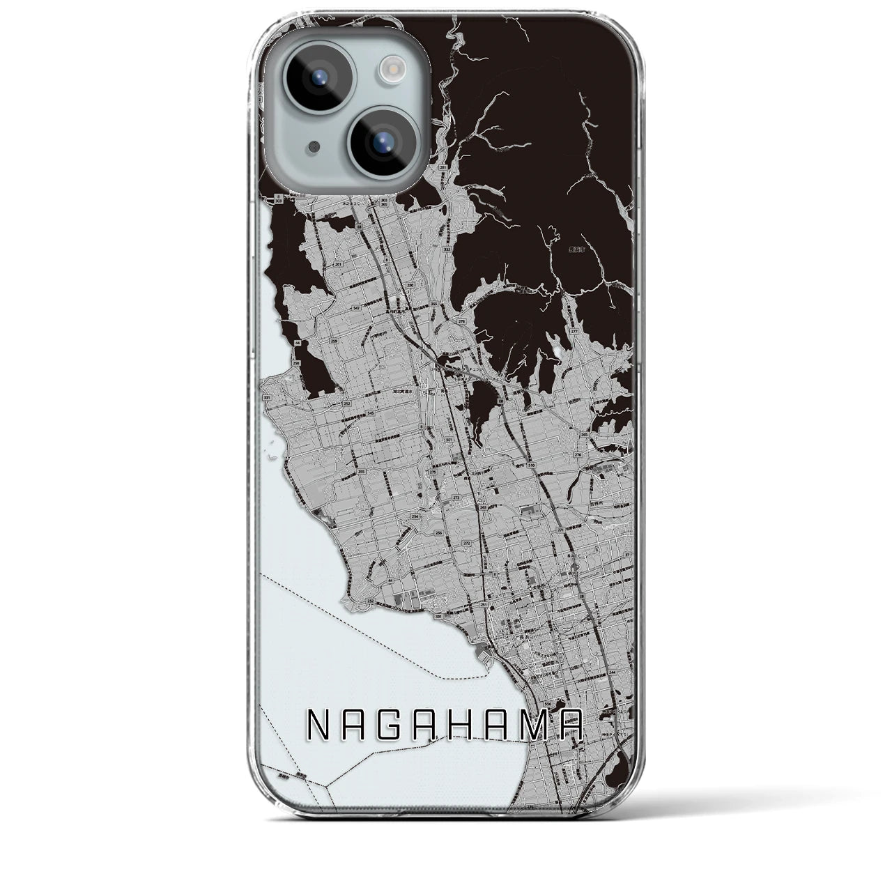 【長浜(滋賀県)】地図柄iPhoneケース(クリアタイプ)