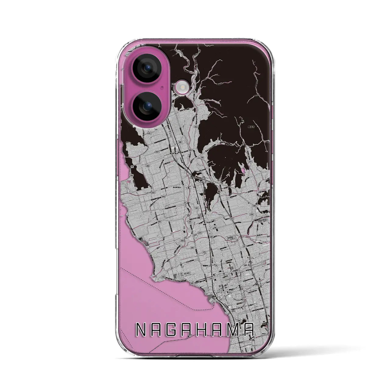 【長浜(滋賀県)】地図柄iPhoneケース(クリアタイプ)