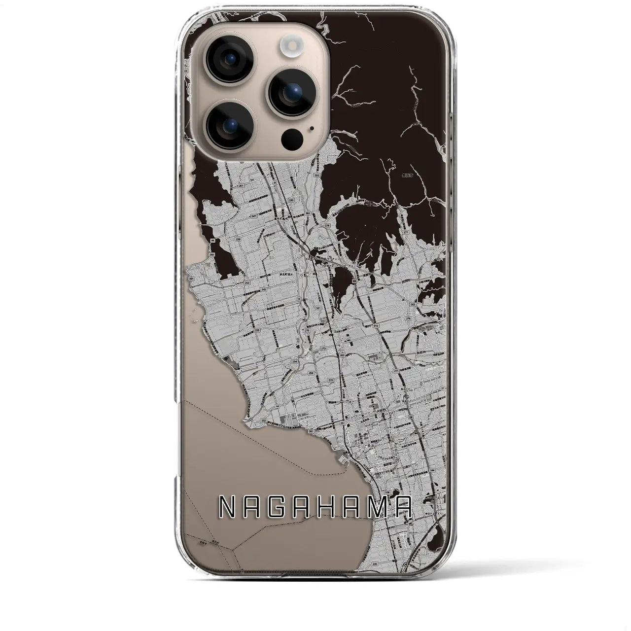 【長浜(滋賀県)】地図柄iPhoneケース(クリアタイプ)