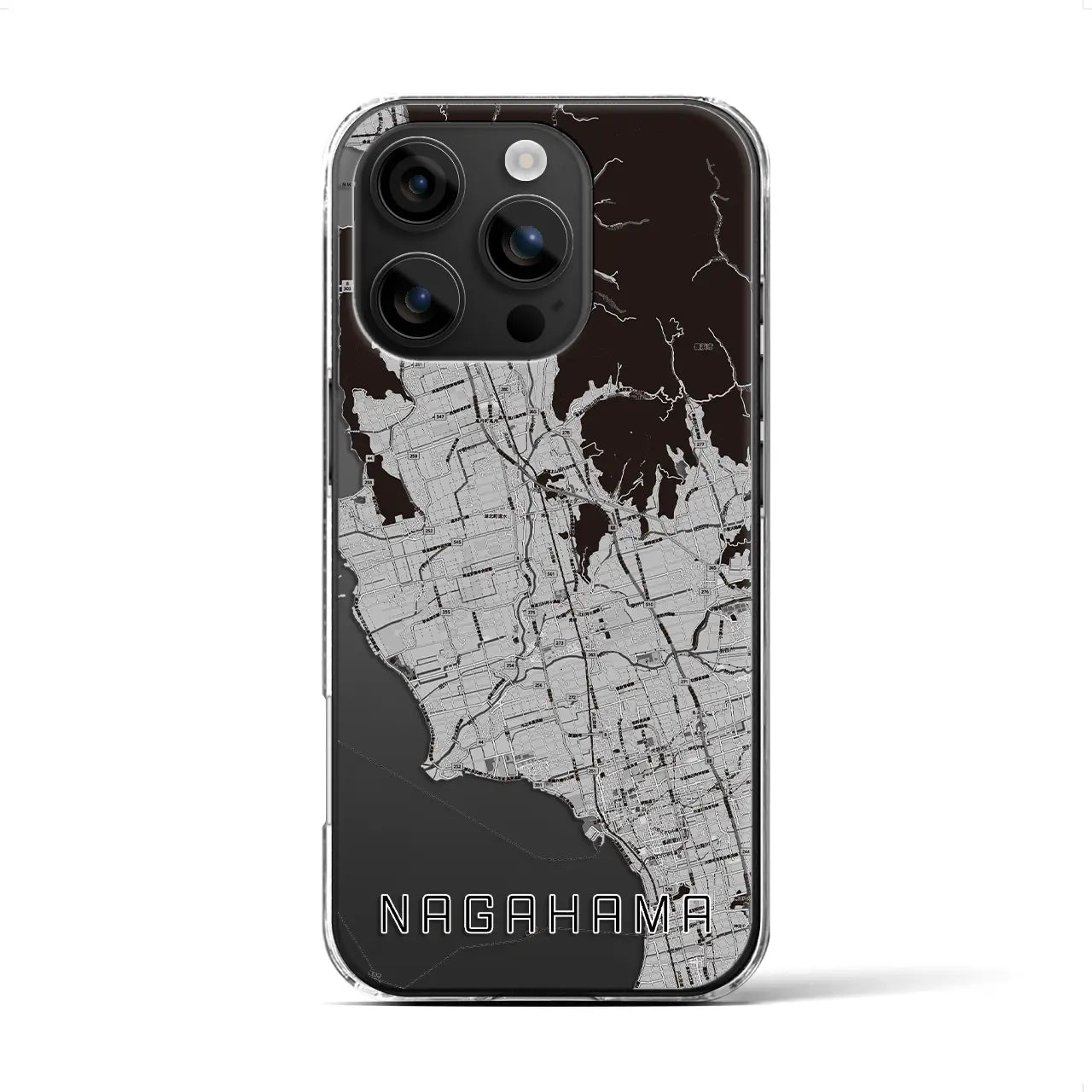 【長浜(滋賀県)】地図柄iPhoneケース(クリアタイプ)