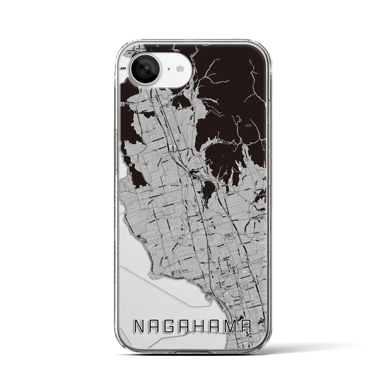【長浜(滋賀県)】地図柄iPhoneケース(クリアタイプ)