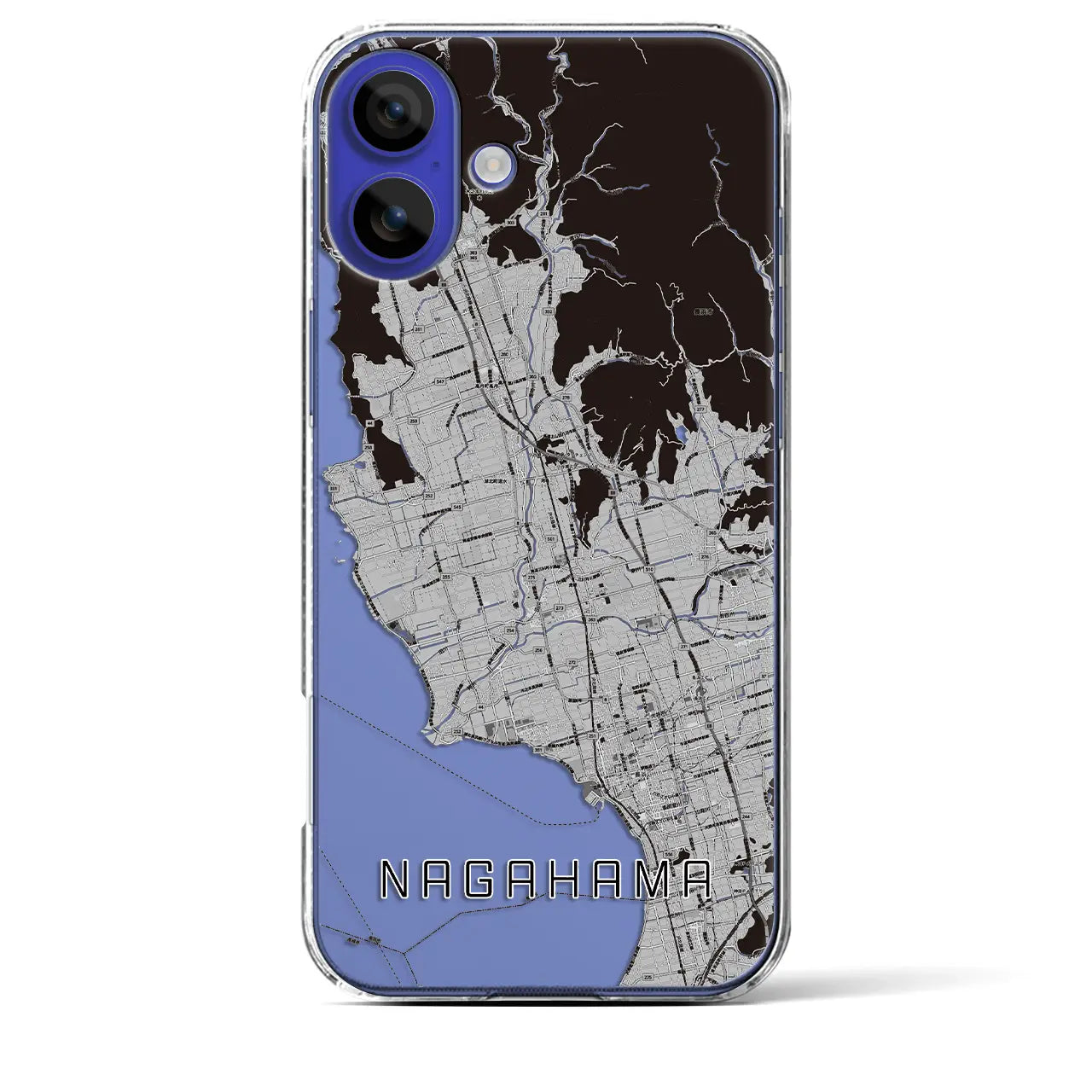 【長浜(滋賀県)】地図柄iPhoneケース(クリアタイプ)