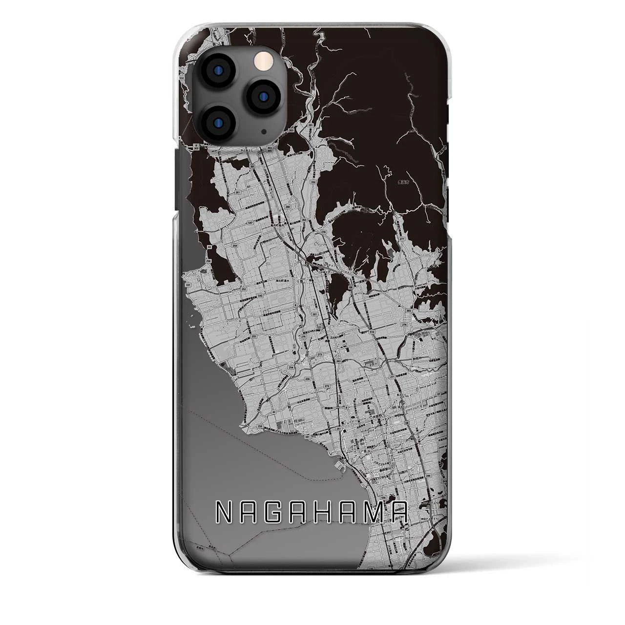 【長浜(滋賀県)】地図柄iPhoneケース(クリアタイプ)