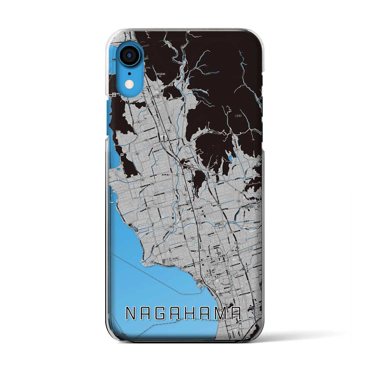 【長浜(滋賀県)】地図柄iPhoneケース(クリアタイプ)