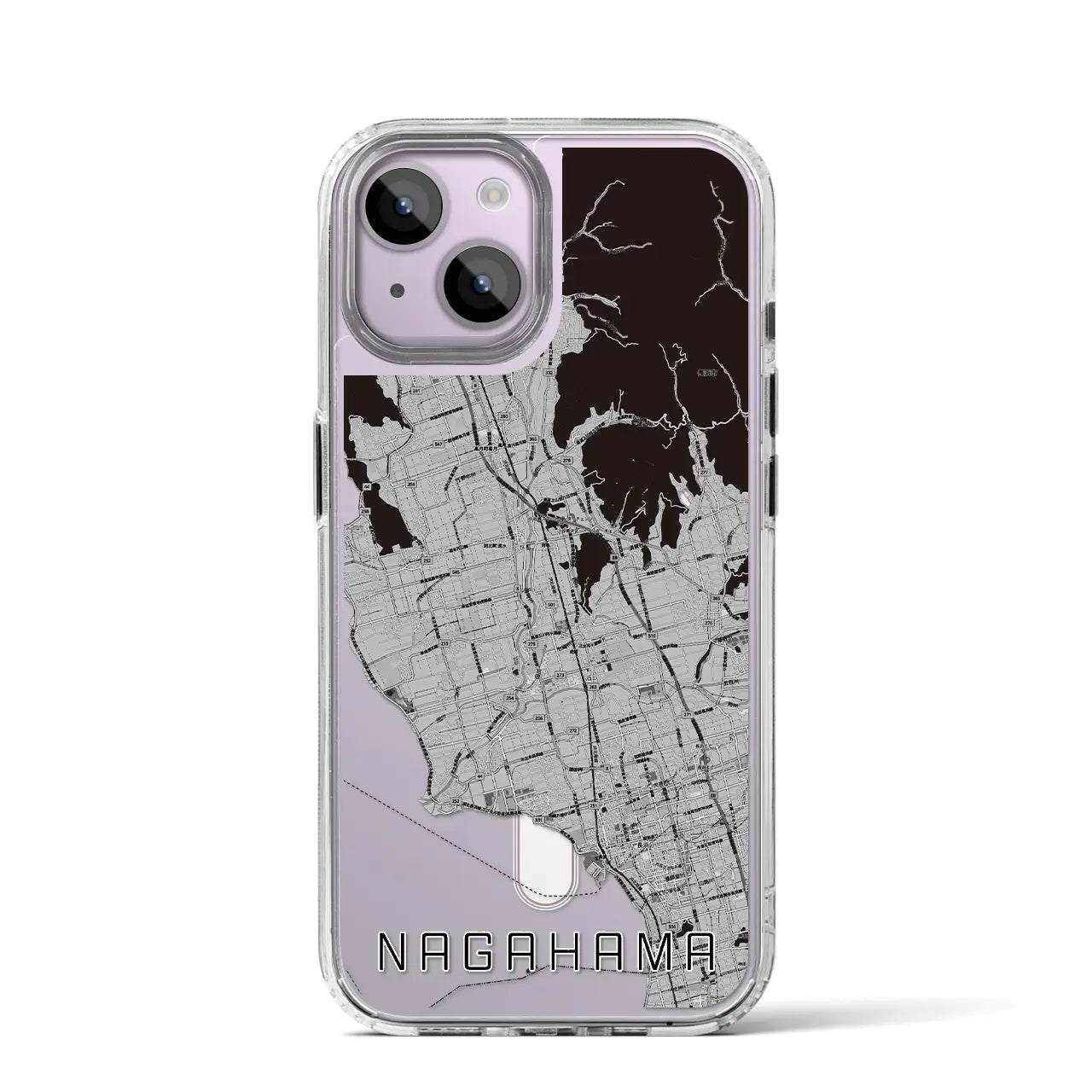 【長浜(滋賀県)】地図柄iPhoneケース(MagSafeタイプ)