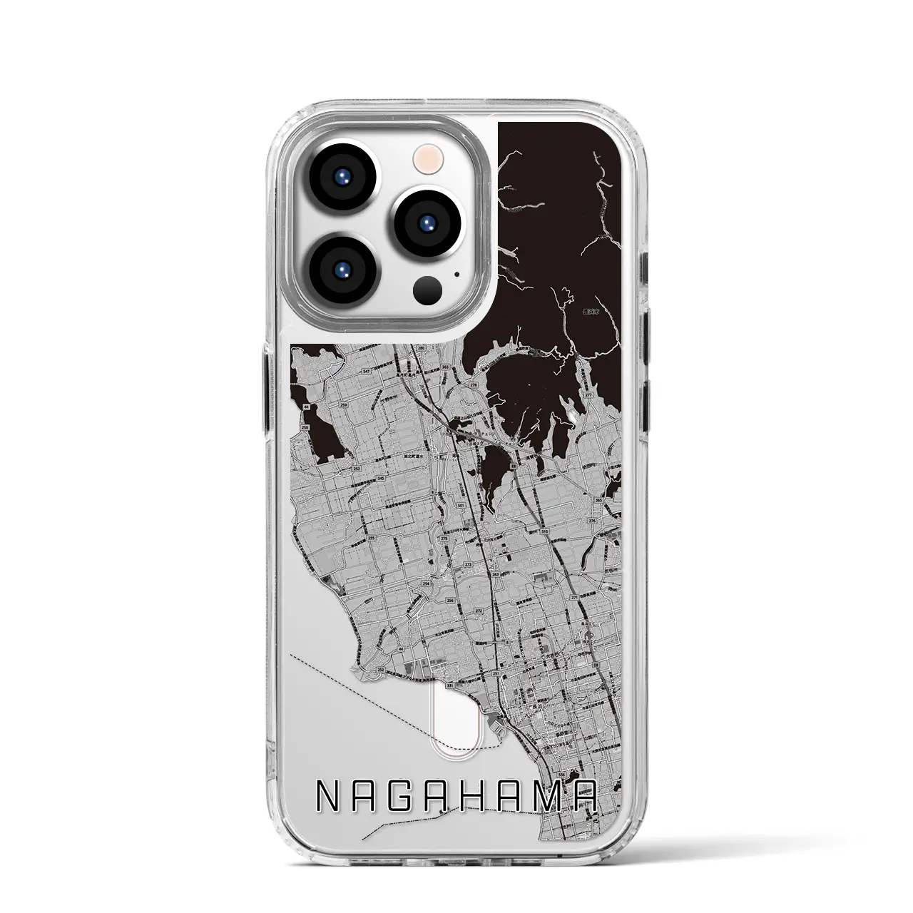 【長浜(滋賀県)】地図柄iPhoneケース(MagSafeタイプ)
