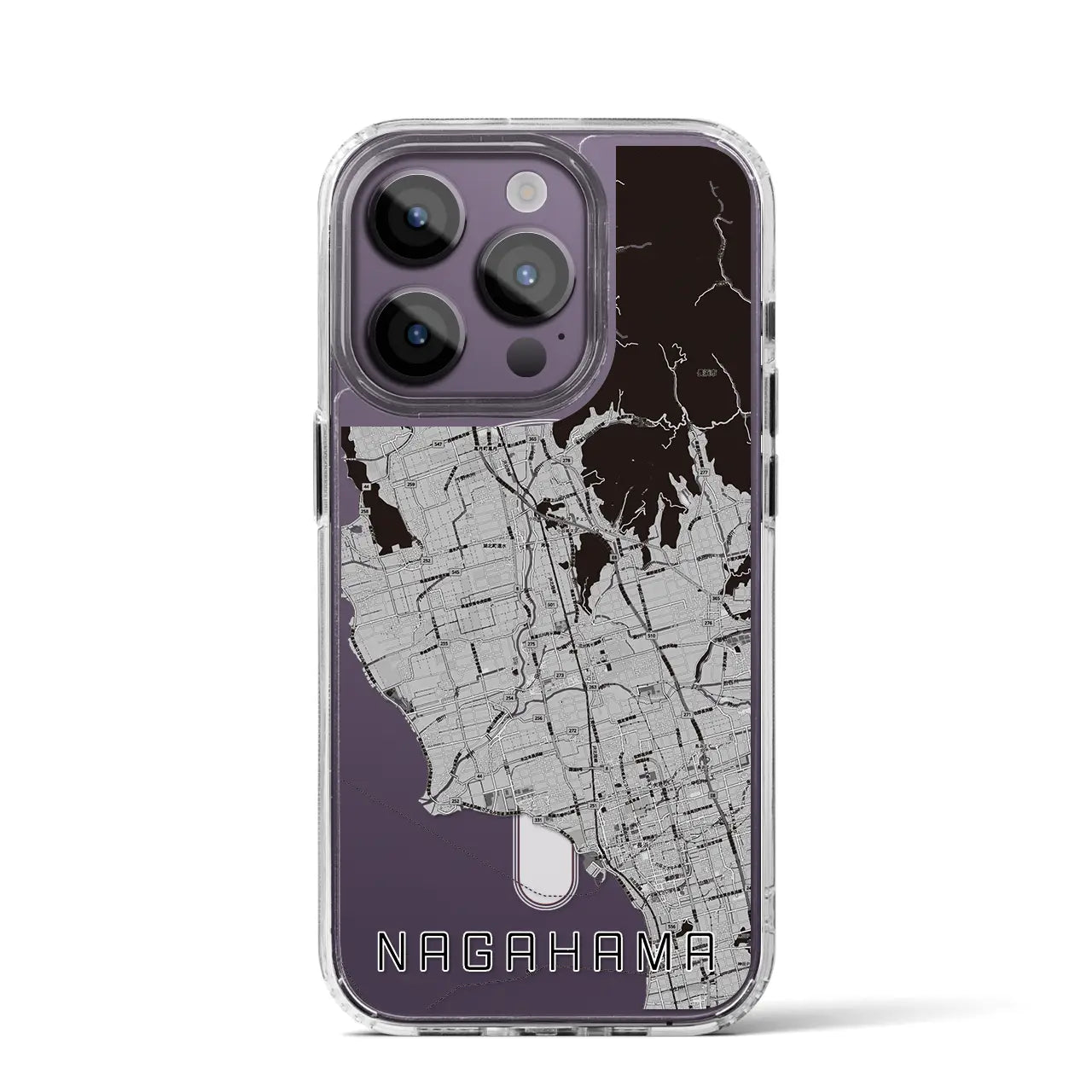 【長浜(滋賀県)】地図柄iPhoneケース(MagSafeタイプ)